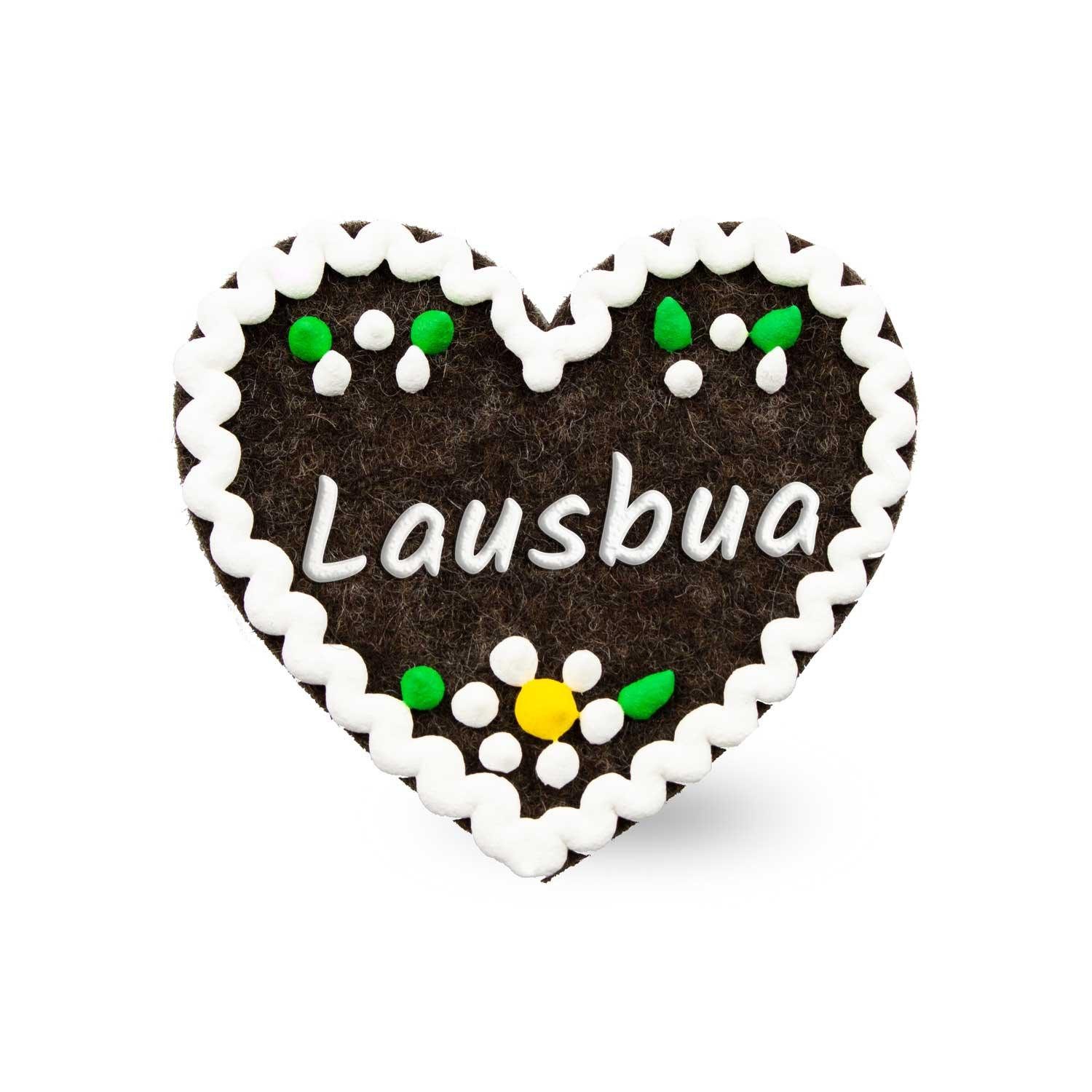 Bavariashop Brosche Filzherz-Anstecker "Lausbua" günstig online kaufen