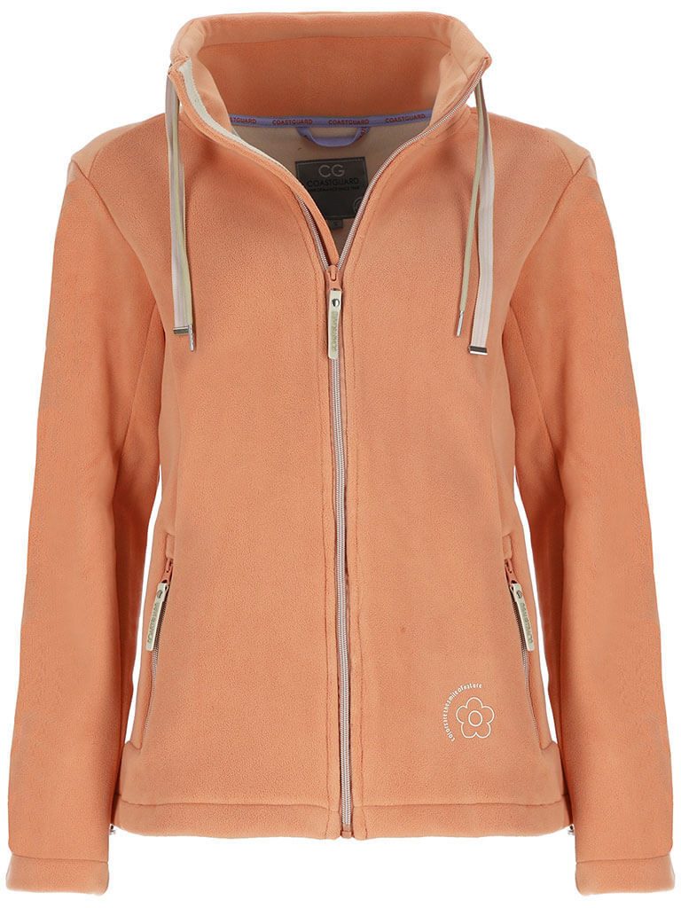 Coastguard Fleecejacke 51019 Damen Fleecejacke mit Stehkragen - Unifarbene Jacke mit Reißverschluss
