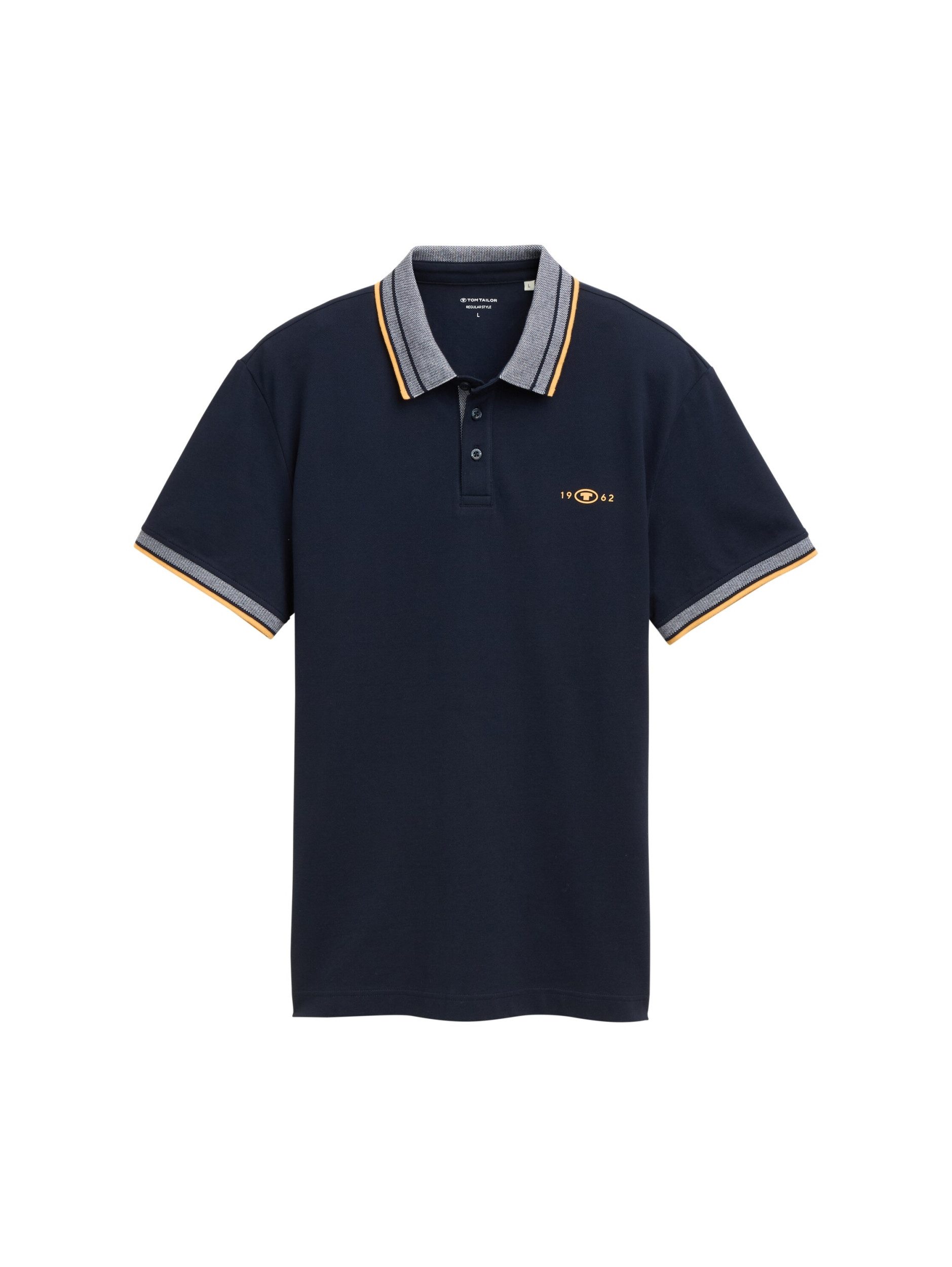 TOM TAILOR T-Shirt polo with print SKY CAPTAIN BLUE günstig online kaufen