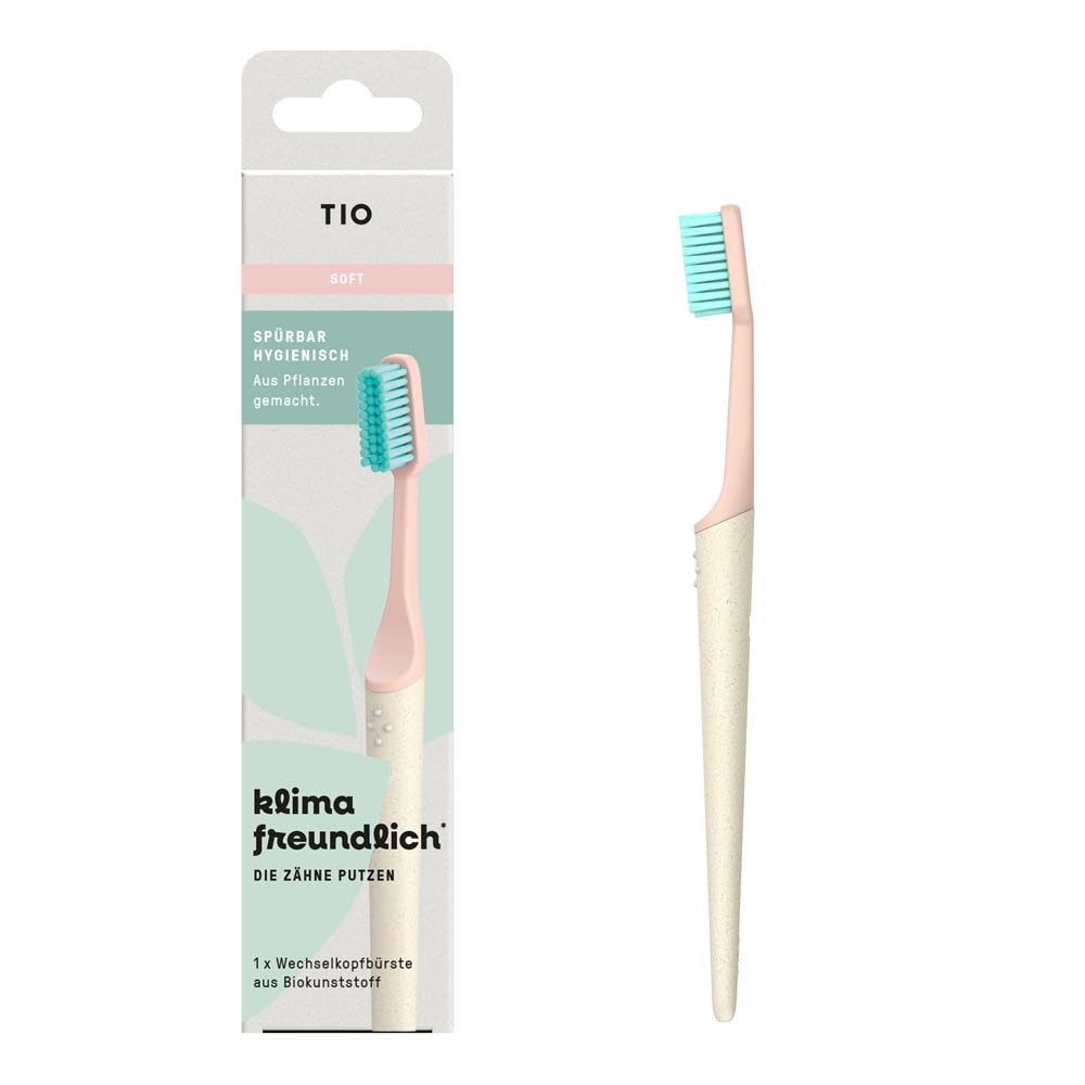 Tio Zahnbürste Zahnbürste soft - sortiert Rosa, Dunkelgrün 2er Pack