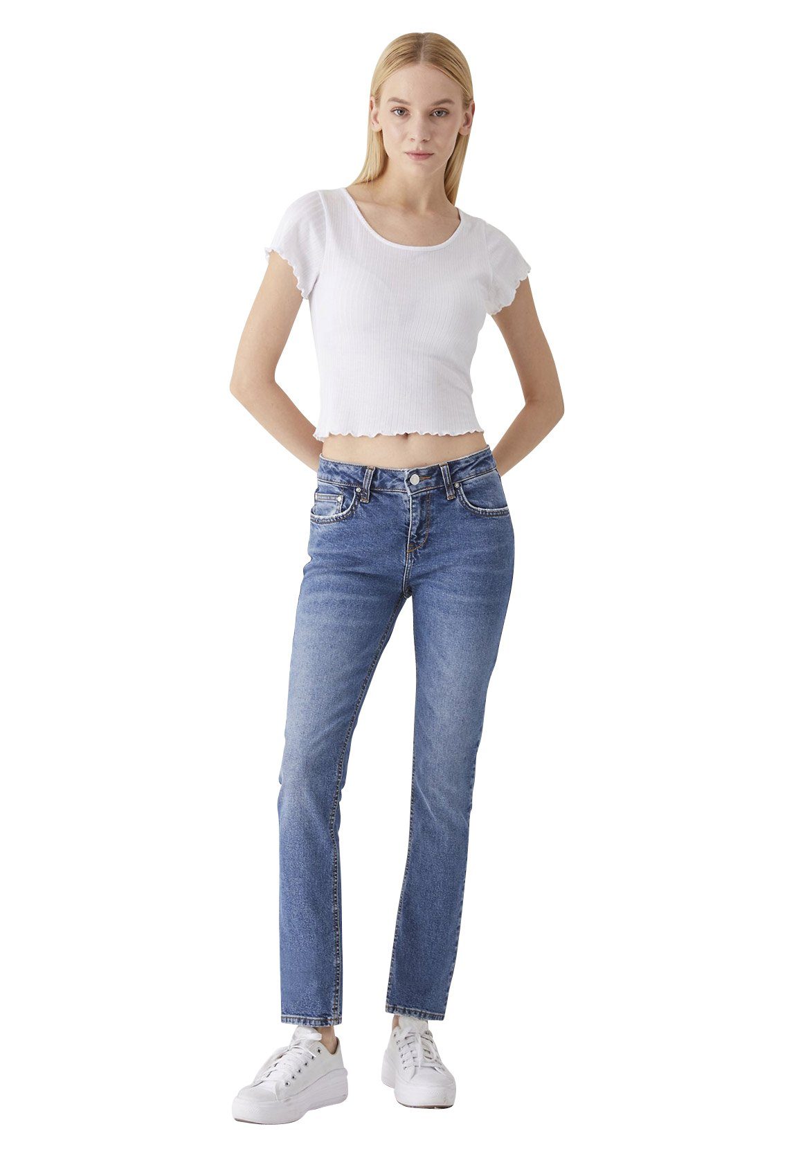 LTB Slim-fit-Jeans LTB Damen Jeans Wash Sunila Mittelblau ASPEN Y