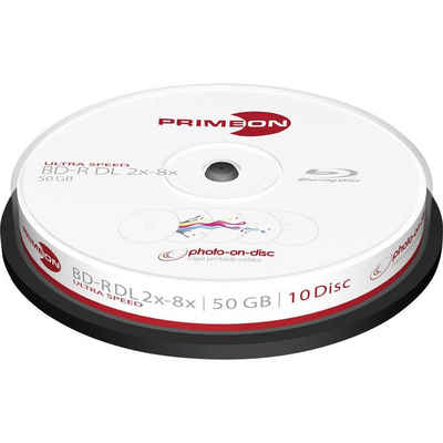 PRIMEON Blu-ray-Rohling »BD-R DL 50GB 8x Photo-on-Disc 10er Spindel«, Bedruckbar
