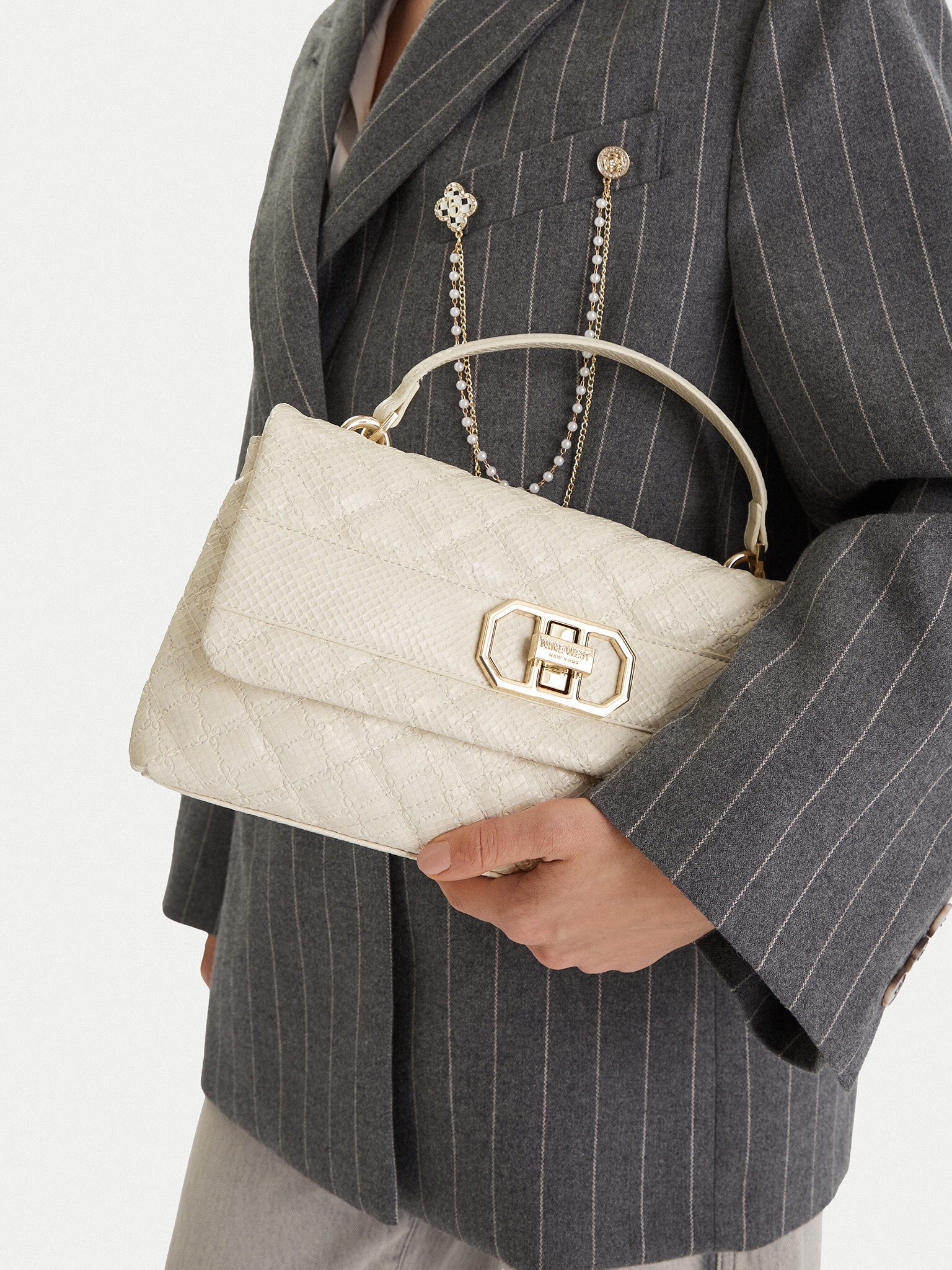 Nine West Handtasche Nine West Damenhandtasche Écru NINE WEST-EO-JORRA-LDA8453 Ivory