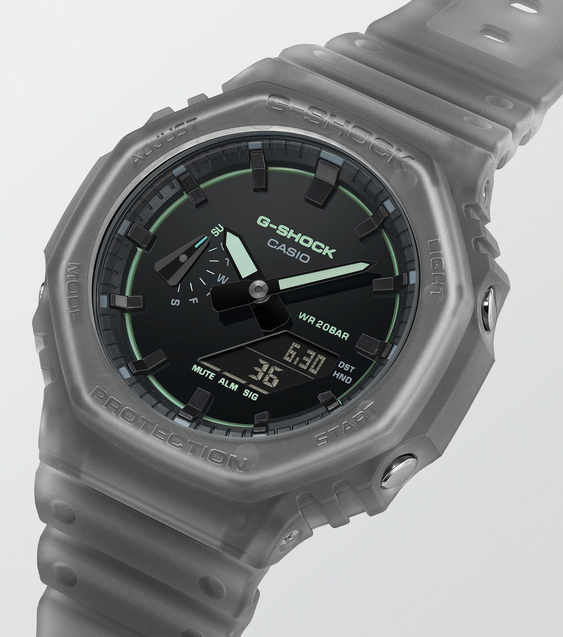 CASIO G-SHOCK Chronograph GA-2100K-1AER, Quarzuhr, Armbanduhr, Herrenuhr, analog, digital