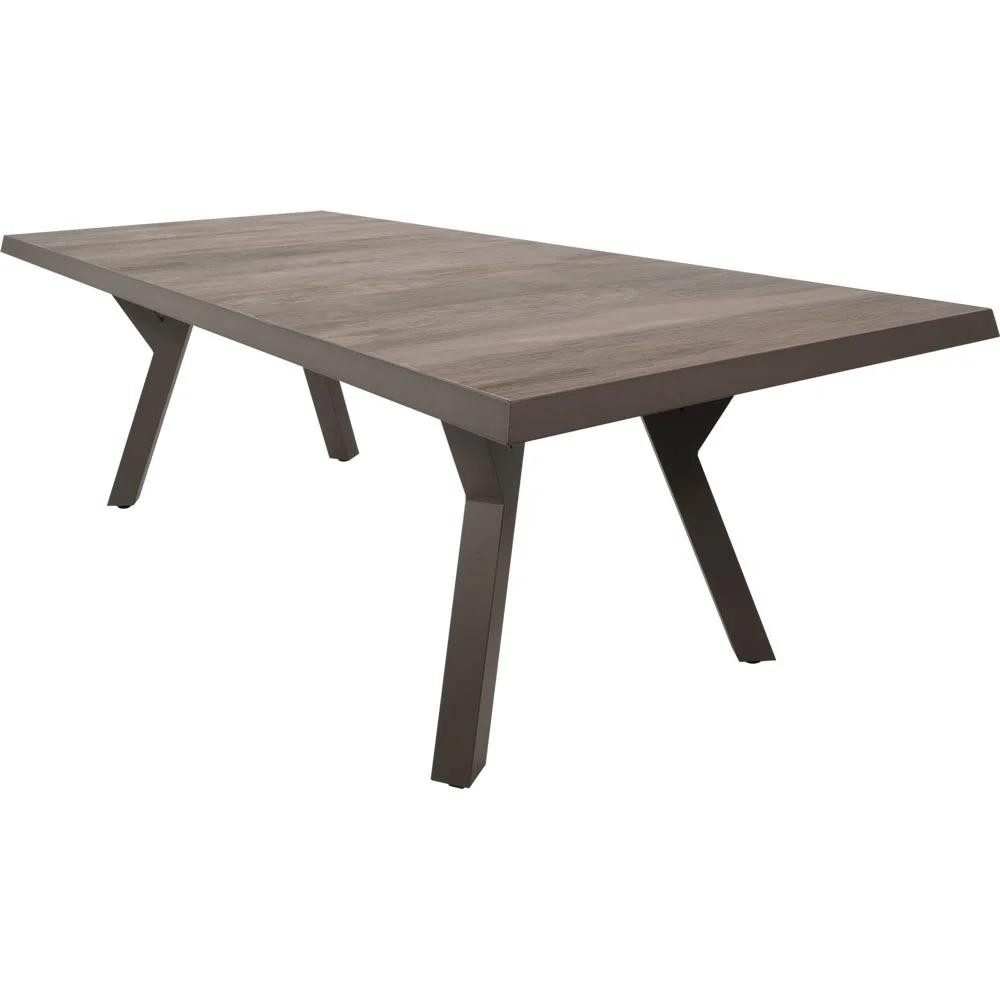 Natur24 Gartentisch Castilla Tisch Keramik Aluminium Beige 243 x 103 x 74 cm