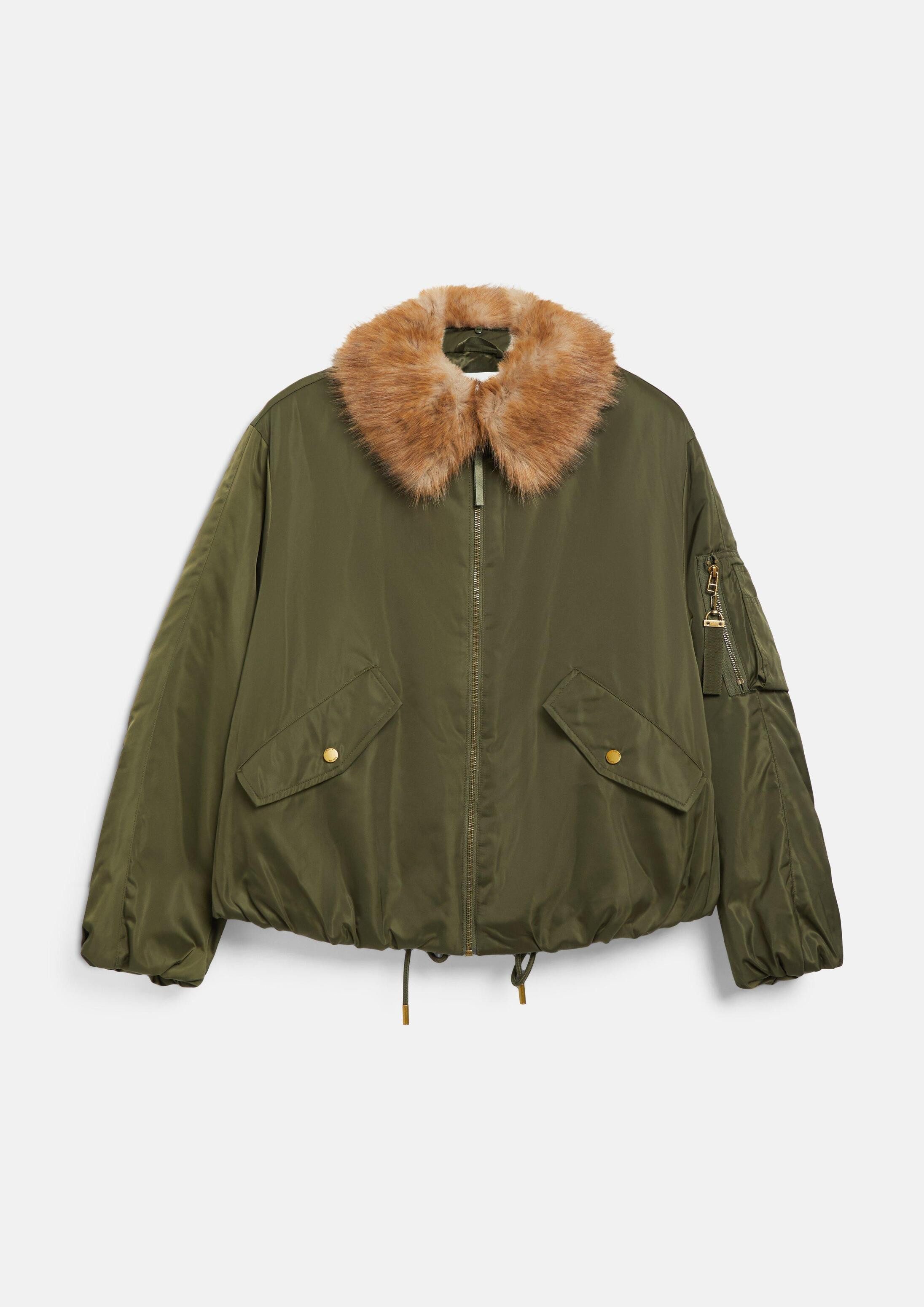 s.Oliver Funktionsjacke Outdoor-Jacke s.Oliver x Heidi Klum: Blouson mit abnehmbarem Fake-Fur-Kragen – Bild 5 von 5