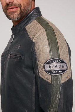 CAMP DAVID Lederjacke mit Zipper am Ärmelende