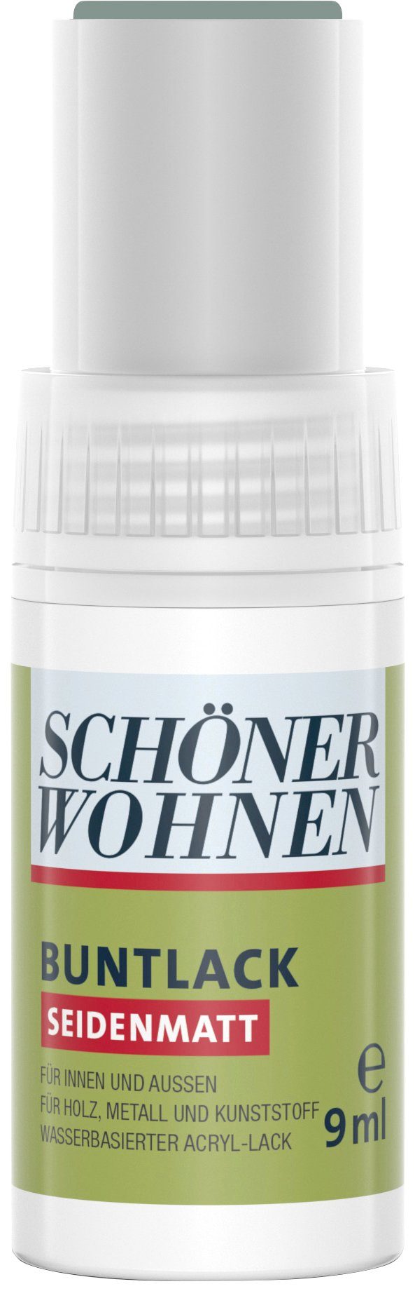 SCHÖNER WOHNEN FARBE Lack, Lackstift, silbergrau RAL 7001, seidenmatt, optimal für Ausbesserungen