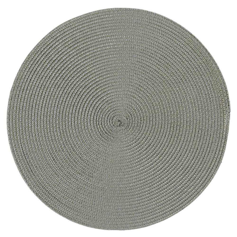 Platzset Platzset rund ca. 35 cm Ø abwaschbar Bast Optik Tischset Platzdeckche