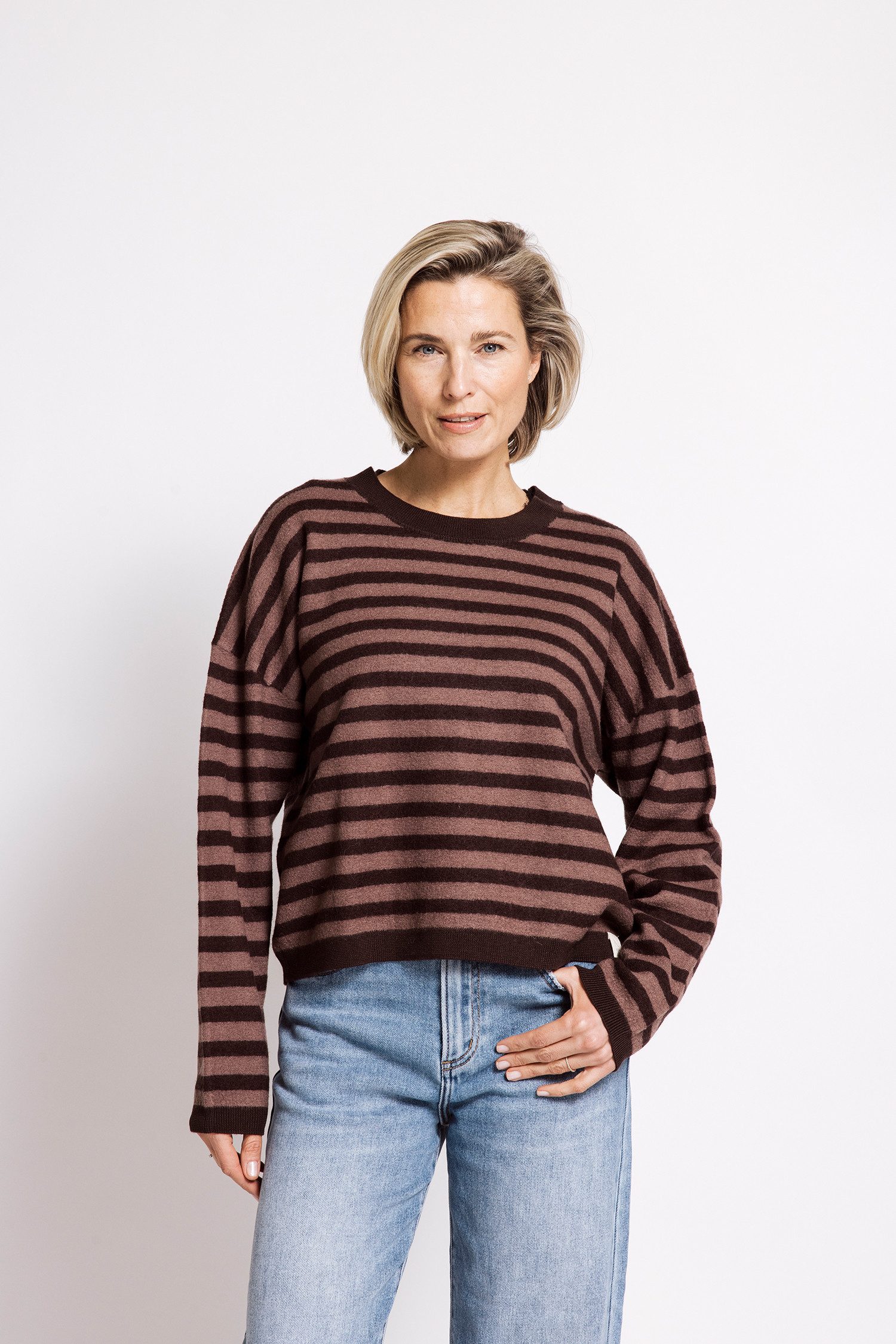Zhrill Wollpullover TANSY Ringel in Ringeloptik, Casual Passform
