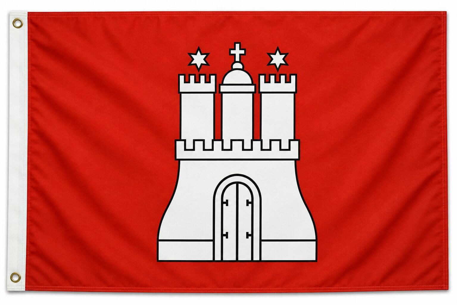 trends4cents Flagge XXL Flagge 250 x 150 cm Hissfahne Bundesland Sturmflagge Messingösen (Hamburg), für Fahnenmaste