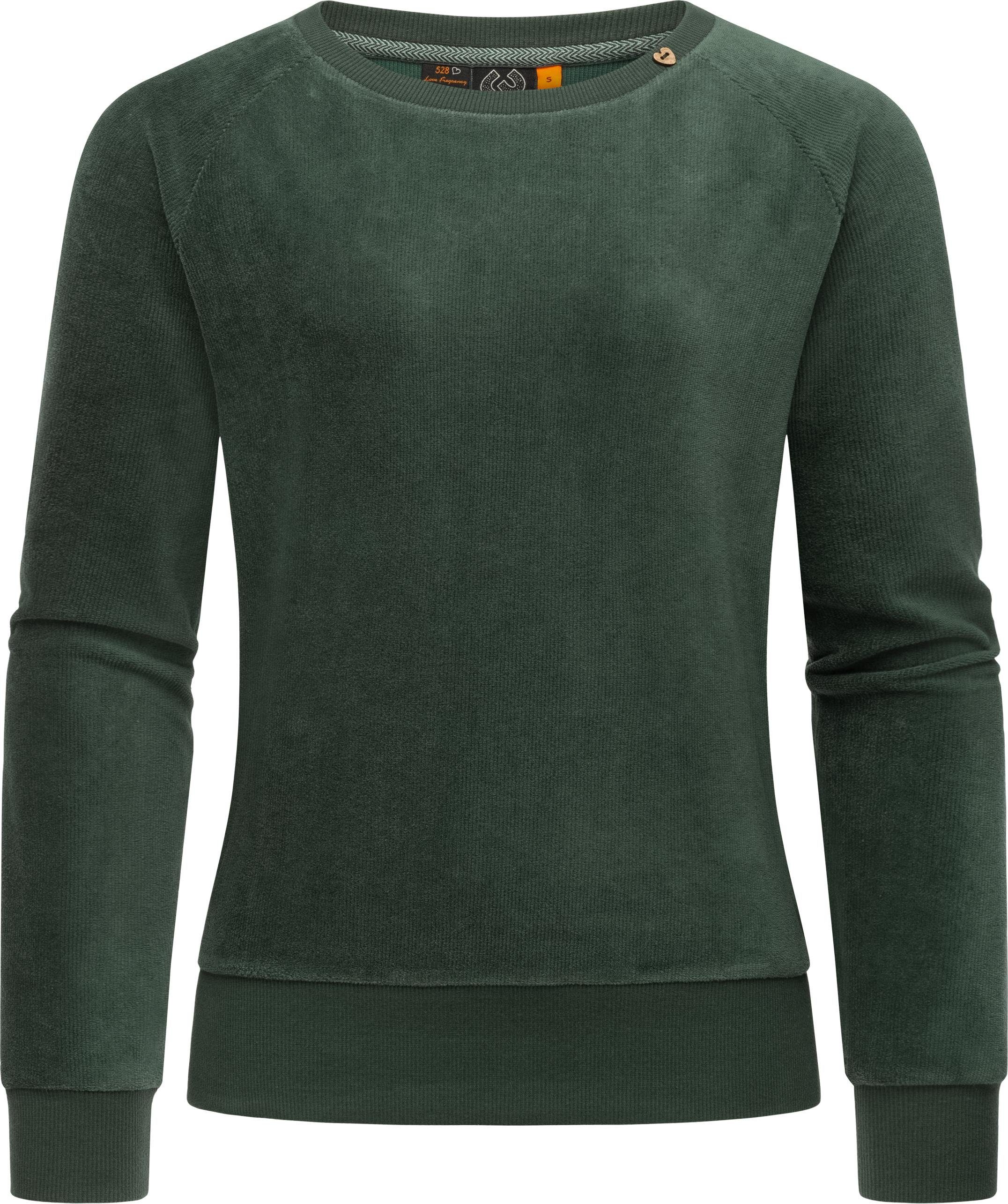 Ragwear Sweater Johanka Velvet Stylischer Damen Pullover in Cord-Optik,  Weiche Rippbündchen an Saum und Ärmel verhindern Rutschen