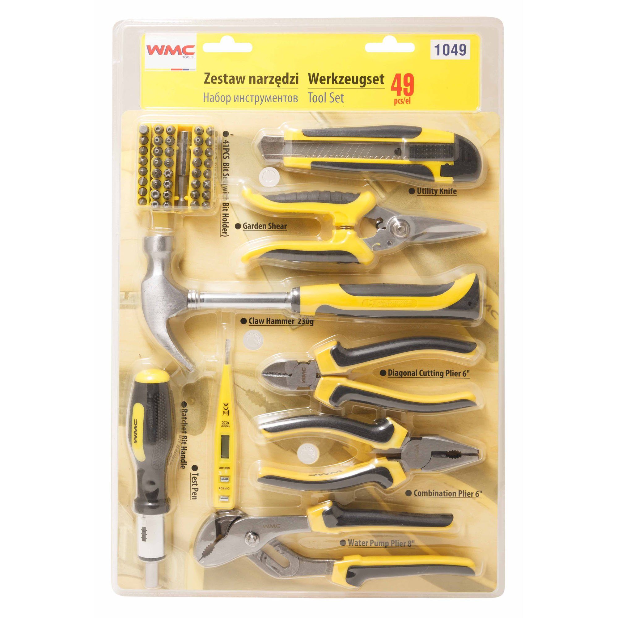 WMC Tools Werkzeugset 49-teilig, (49-St), Werkzeugset Werkstatt Haushalt  Heimwerker Grundausstattung Werkzeug