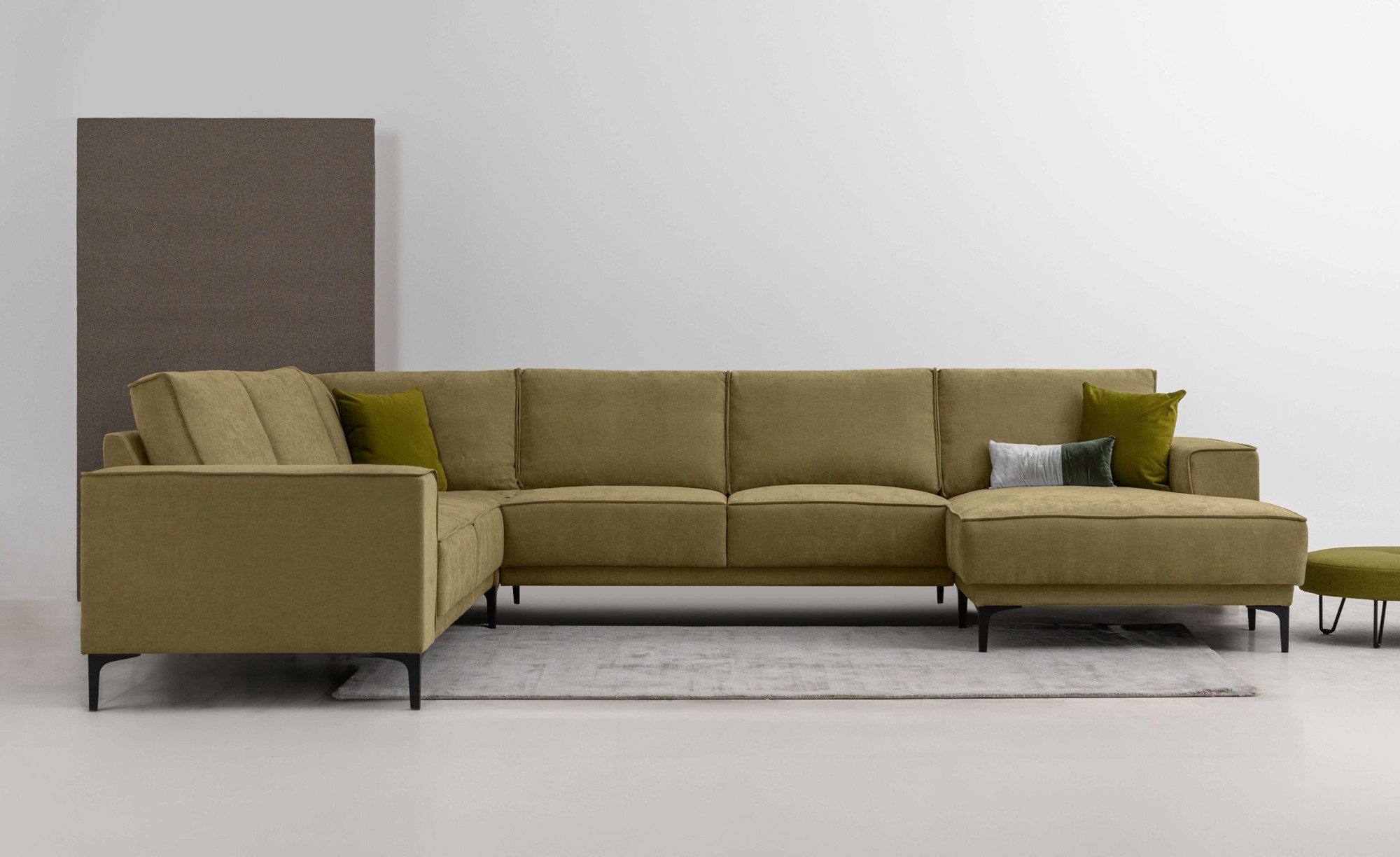 Places of Style Wohnlandschaft "XXL Sofa Oland, Struktur, Flachgewebe, Luxu günstig online kaufen
