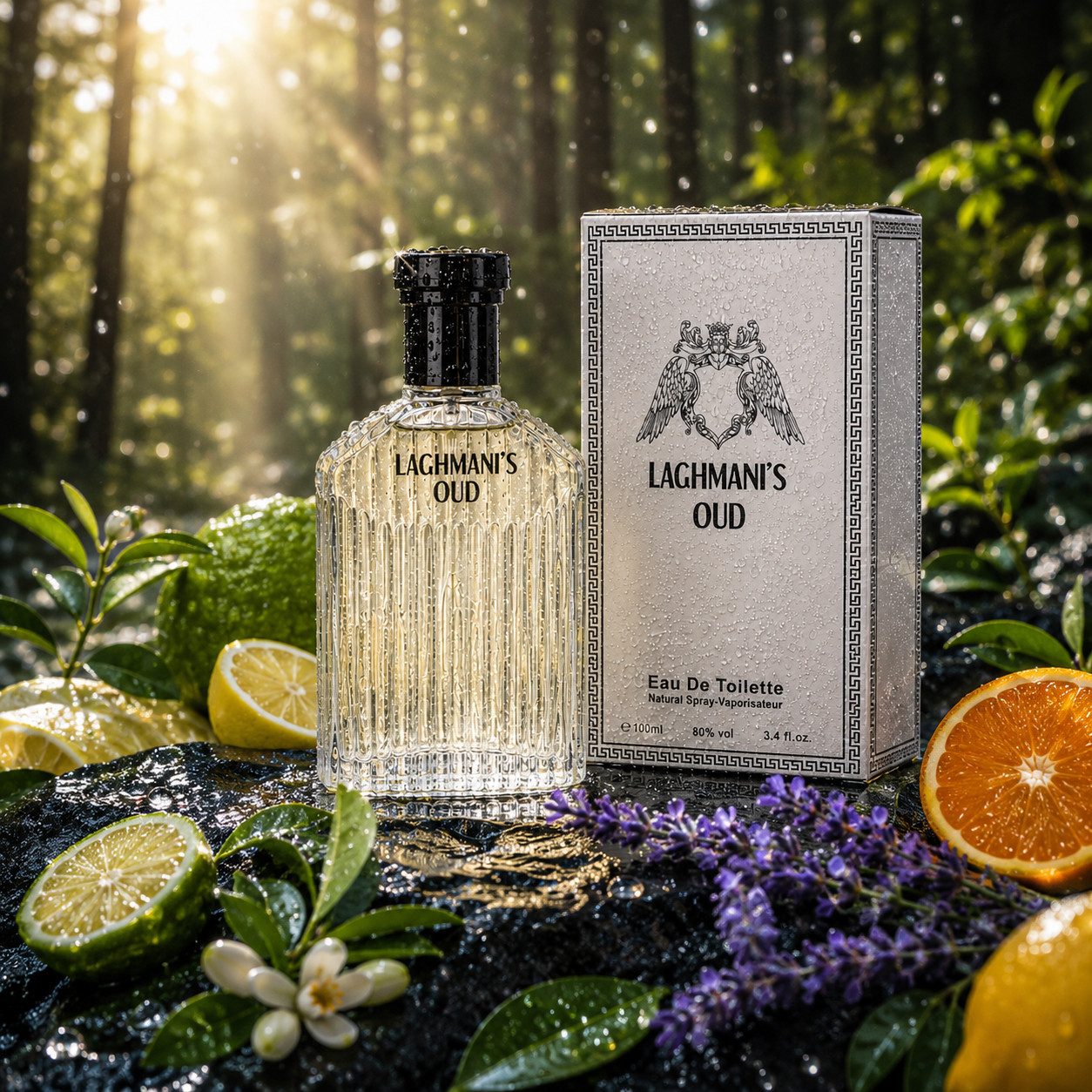 Fine Perfumery London Eau de Toilette Laghmani's OUD Damenduft Holzig Würzig Elegant 100ml, Hergestellt in UK, Damenduft
