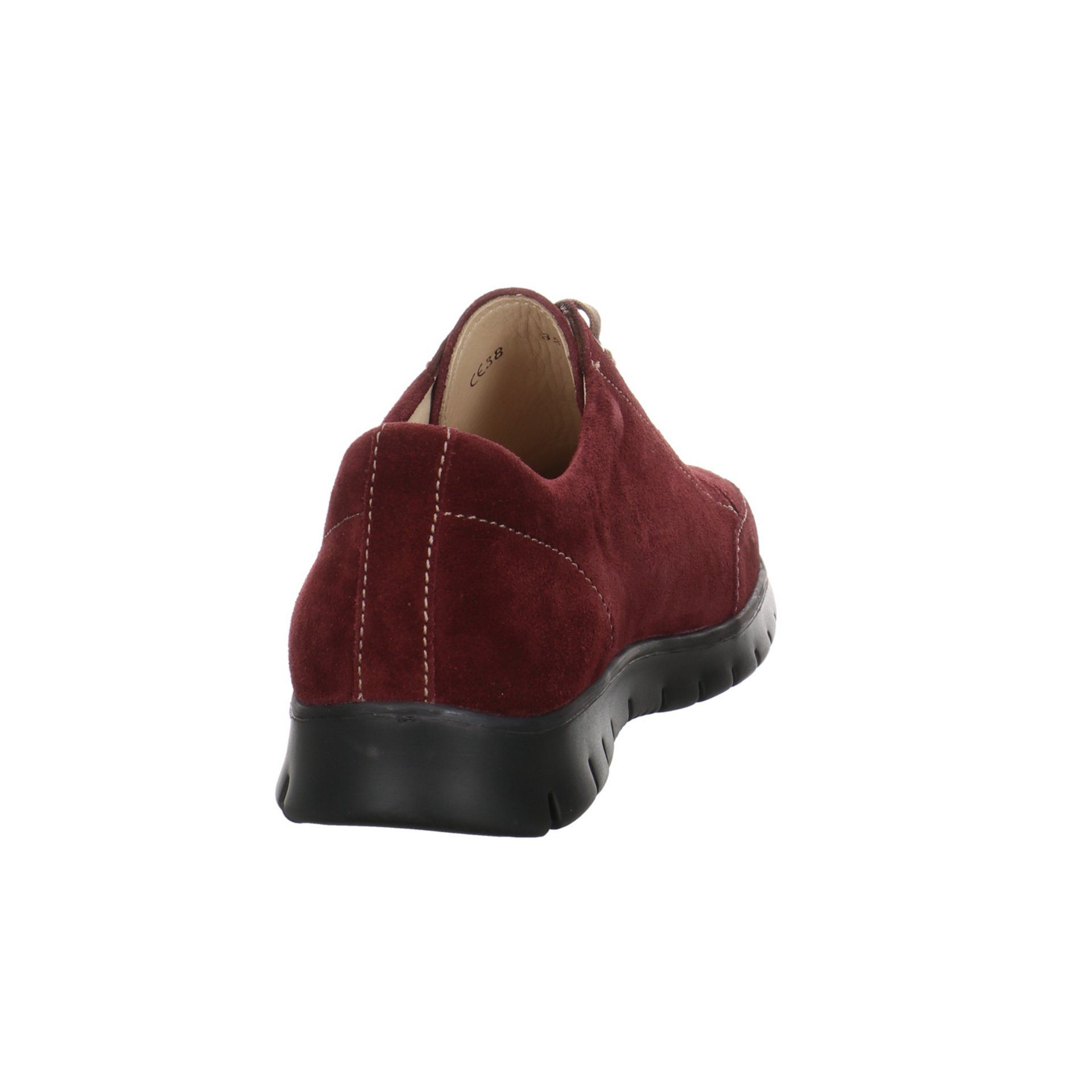 Finn Comfort bordo Schnürschuh Swansea Damen Veloursleder Schnürhalbschuhe Schnürschuh