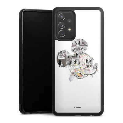 DeinDesign Handyhülle Mickey Mouse Offizielles Lizenzprodukt Disney Mickey Mouse - Collage, Samsung Galaxy A72 Gallery Case Glas Hülle