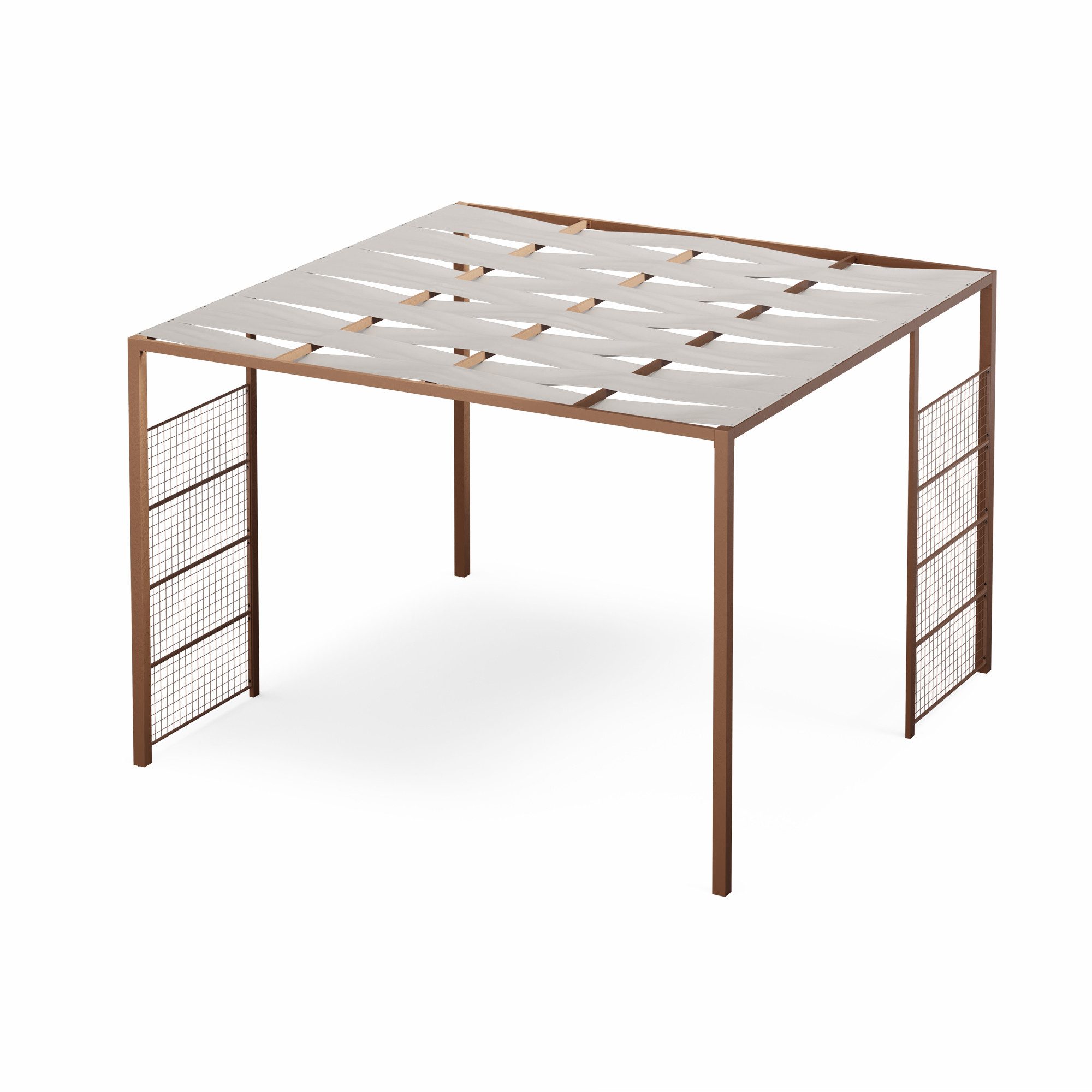 blumfeldt Pavillon Blumfeldt, (Set), Pergola 3x3m Seitenwände pulverbeschichtet wetterfest Garten