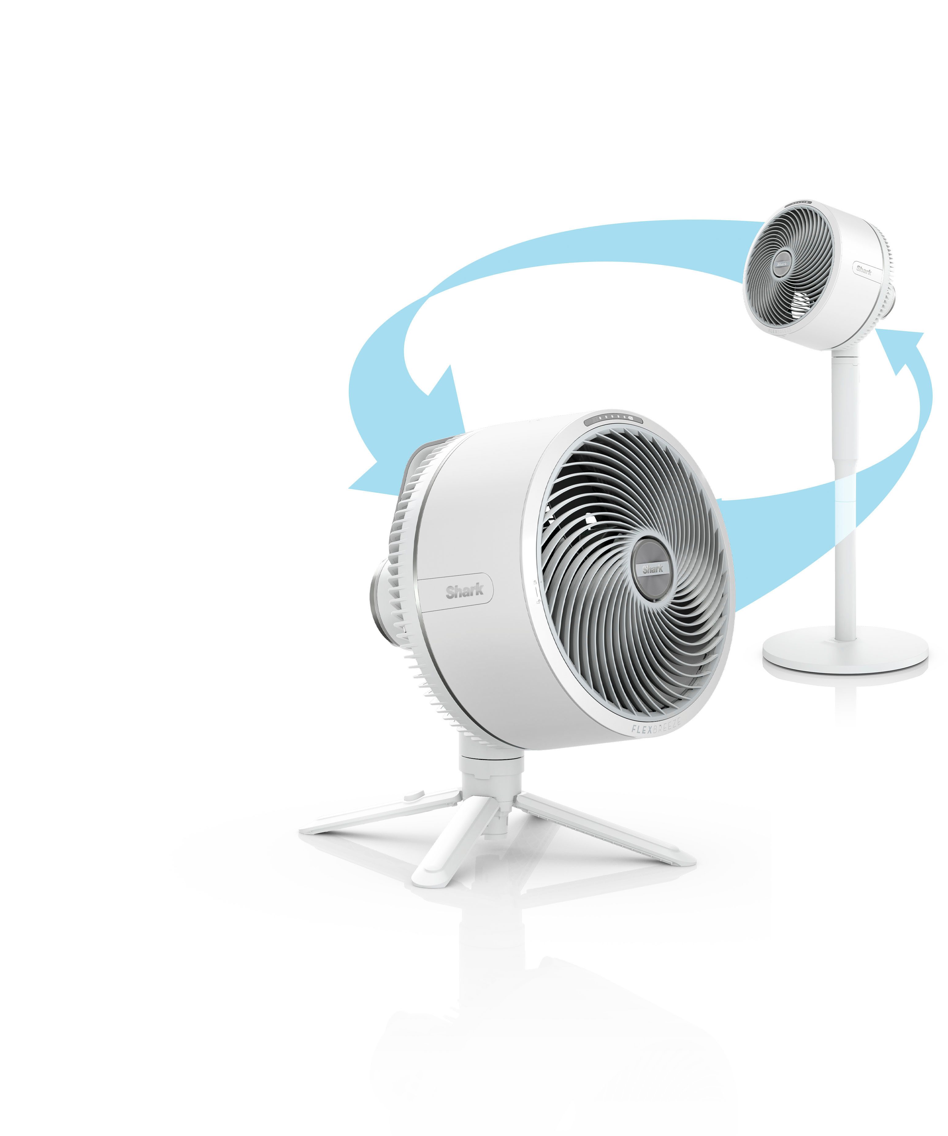 Shark Akku-Standventilator FlexBreeze FA220EU, Flüsterleiser Ventilator kabelllos & kabelgebunden einsetzbar