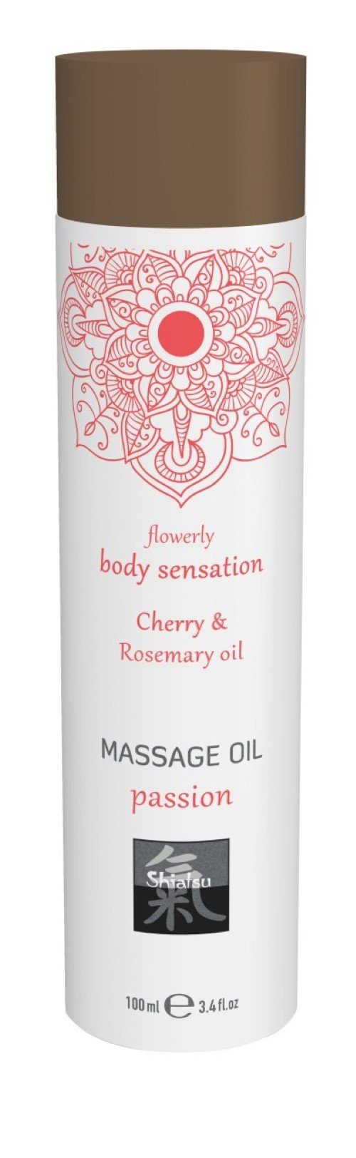 Shiatsu 100ml, 100 SHIATSU oil Cherry & anhaltende Gleitfähigkeit, geruchsneutral Massageöl lang oil Rosemary ml passion Gleit- & - Massage