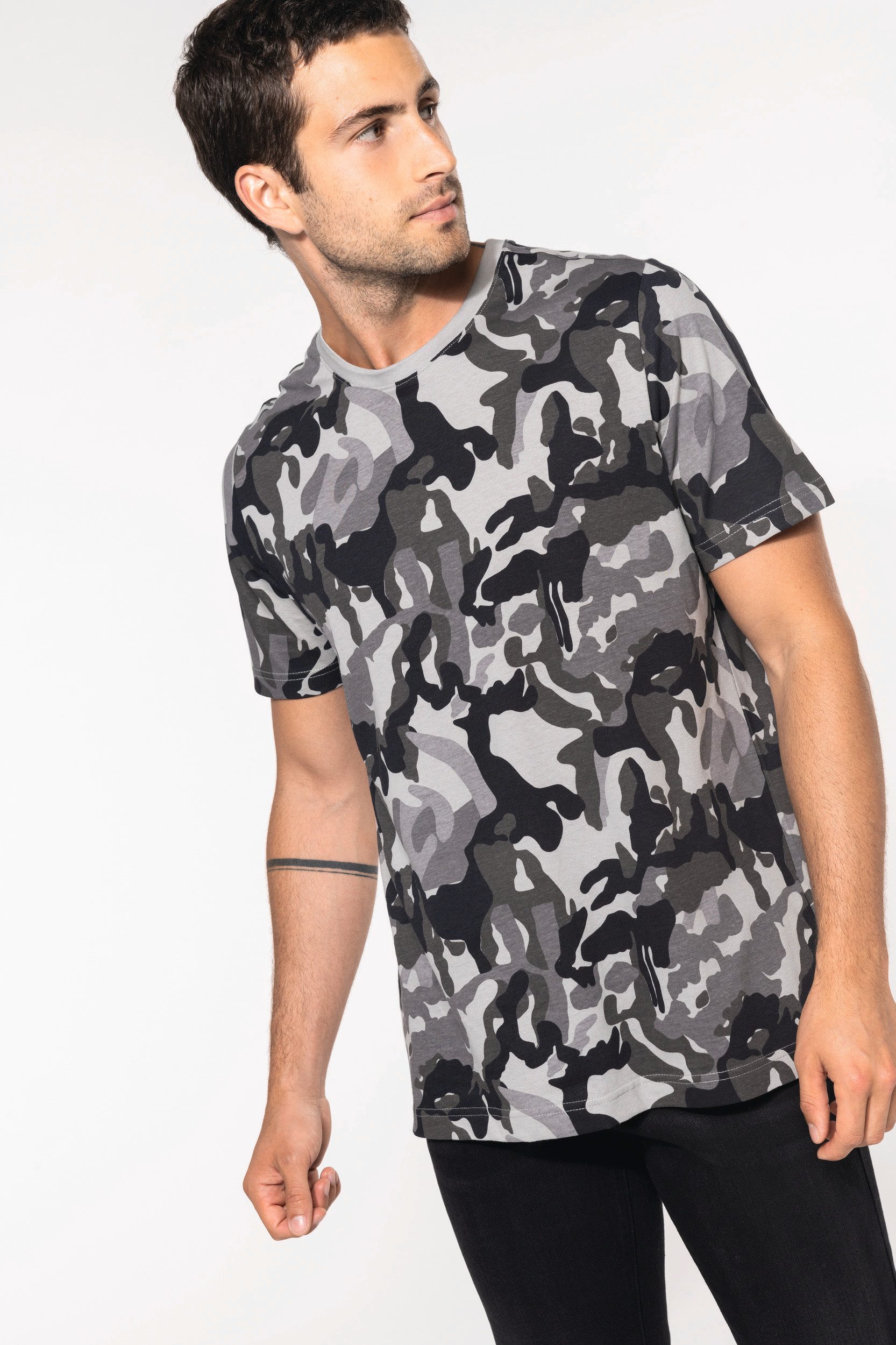 Kariban T-Shirt Kurzarm-T-Shirt Camo