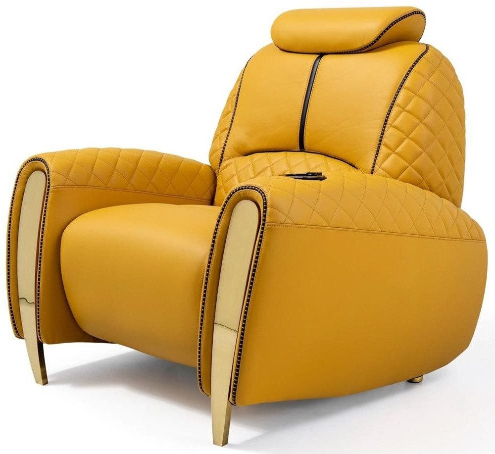 Xlmoebel Relaxsessel Moderner Relaxsessel aus Leder mit USB-Anschluss (1-St., Relaxsessel), Made in Europa