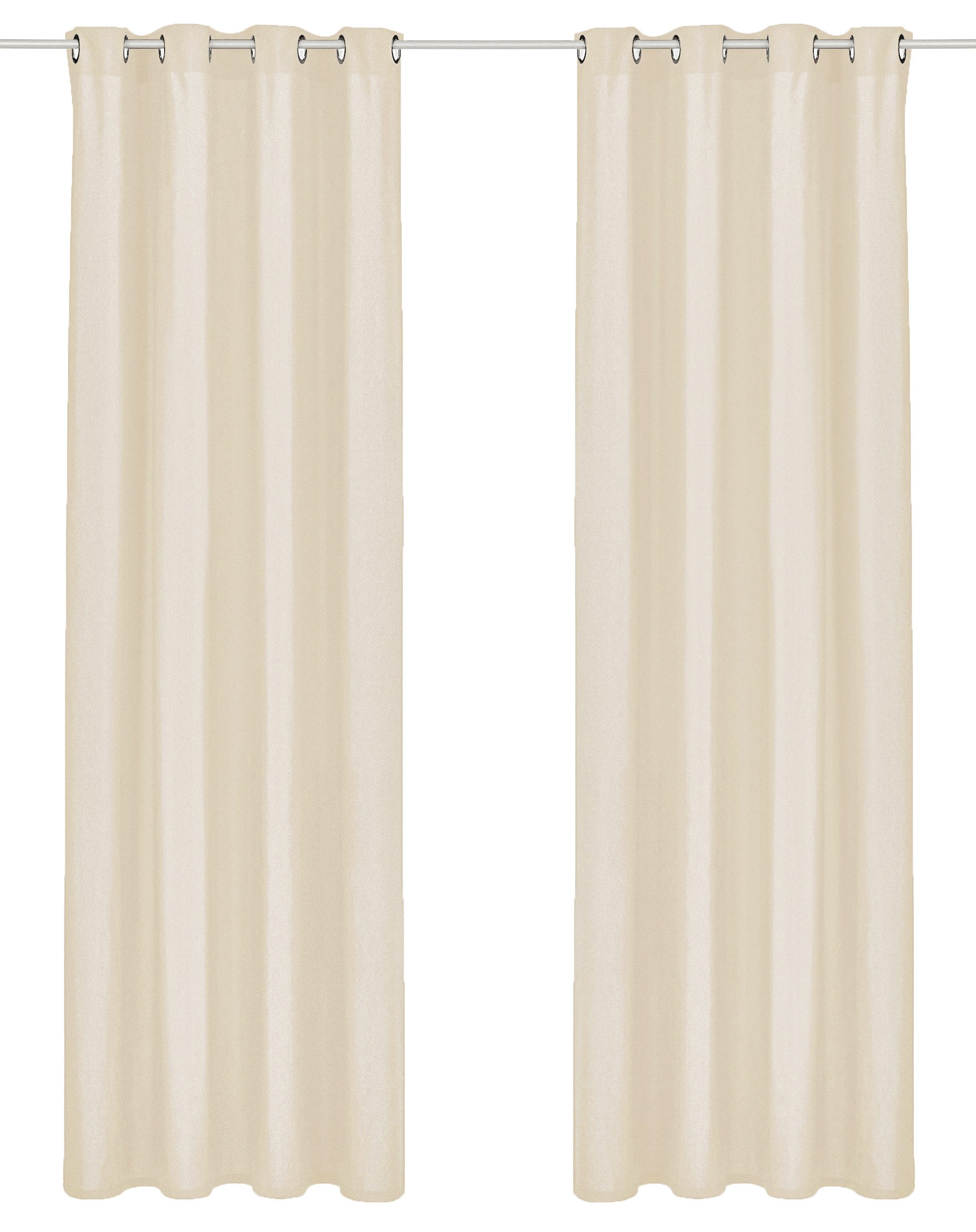 OTTO home Vorhang Parry (2 St), Ösen, blickdicht, Polyester, 2-er Set, blickdicht, monochrom, basic