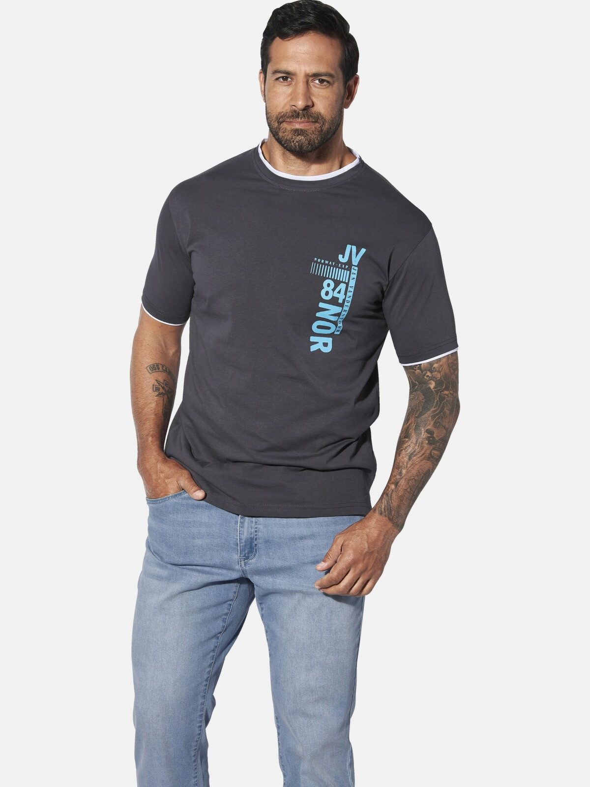 Jan Vanderstorm T-Shirt FLEMMING mit nordischem günstig online kaufen