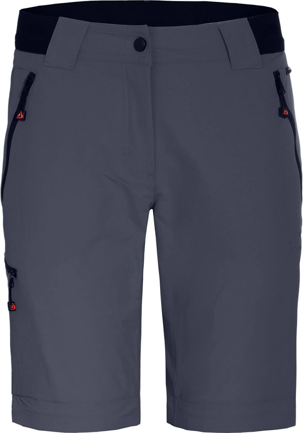 Bergson Outdoorhose VIDAA COMFORT Zipp Off (slim) Damen Wanderhose, leicht strapazierfähig, Normalgrößen, grau/blau