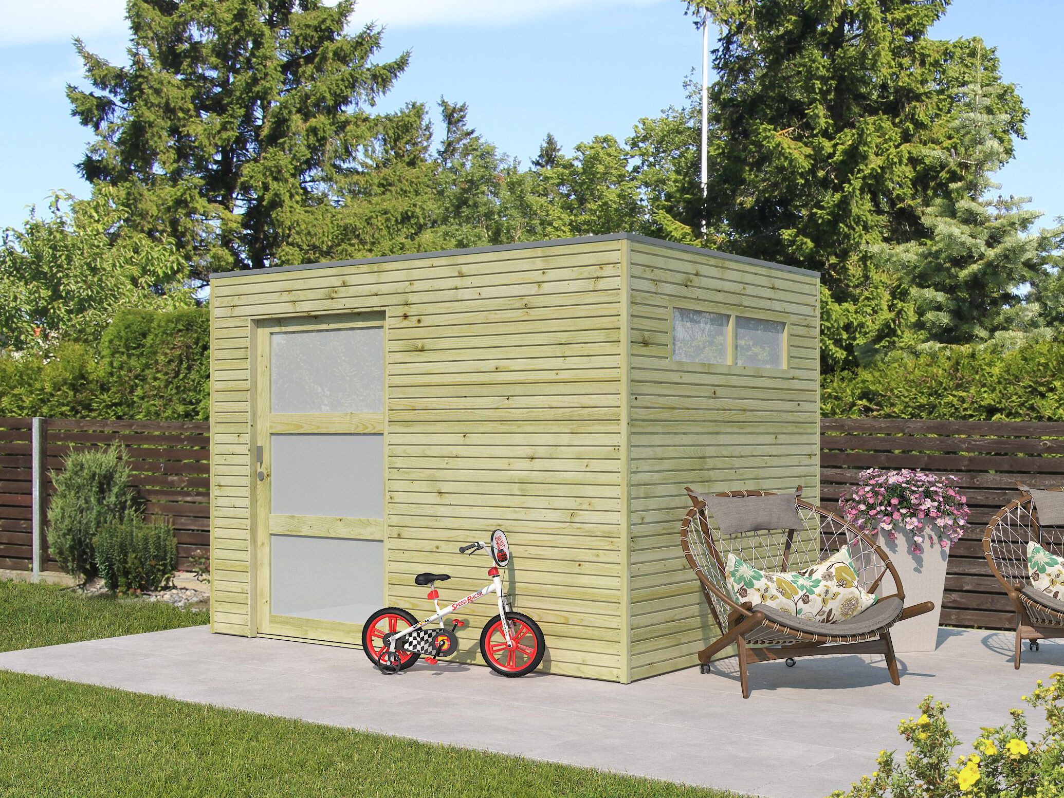 Fjordholz Gartenhaus QBS-Line 6,30 m²