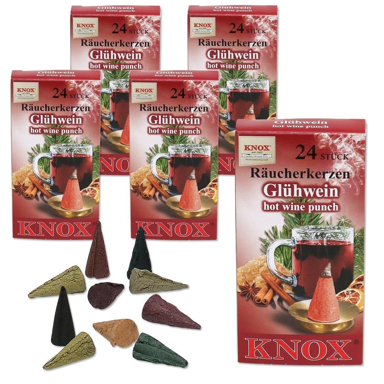 KNOX Räuchermännchen 5 Päckchen Räucherkerzen- Glühwein - 24er Packung