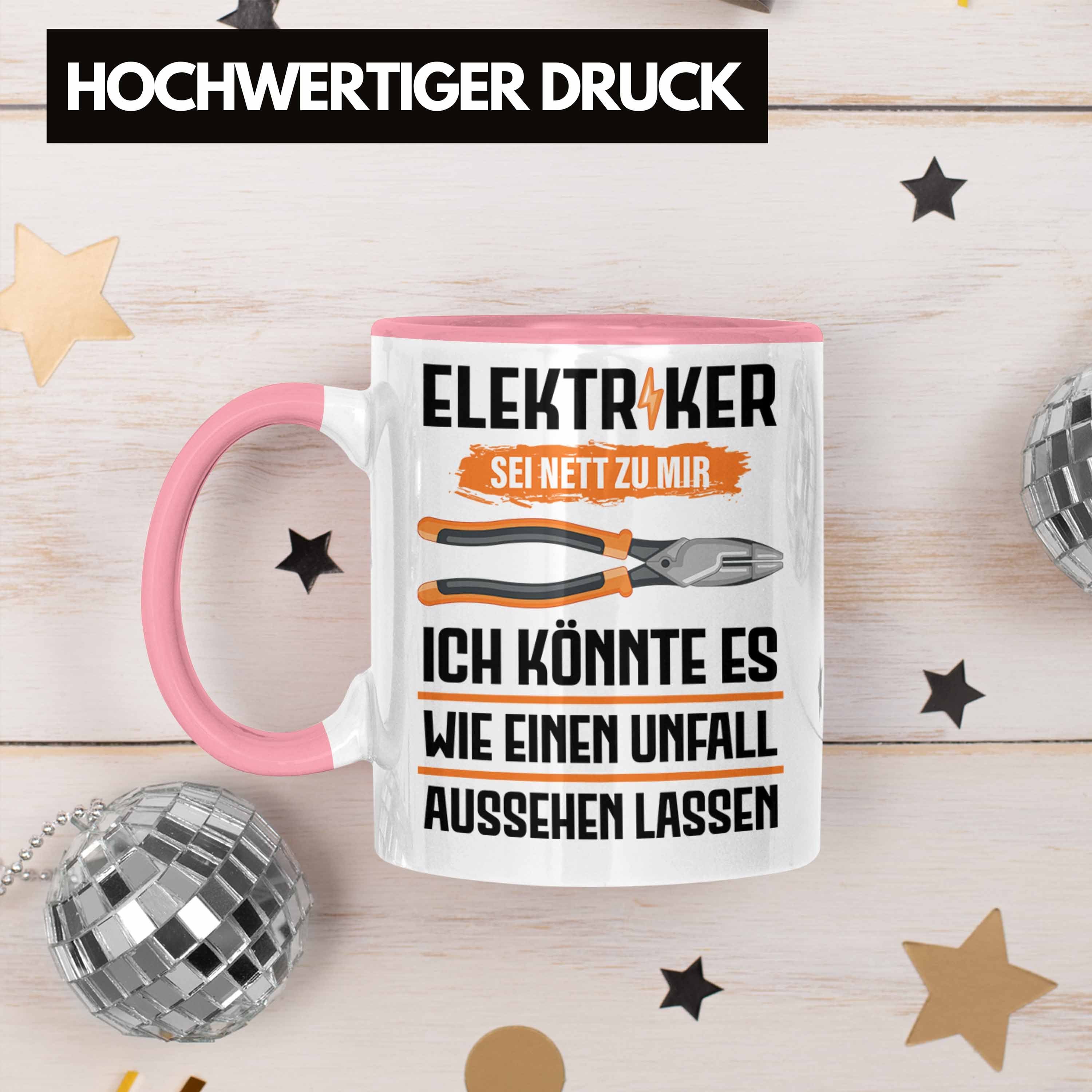 Rosa Männer - Geschenke Elektriker Lustig Geschenk Tasse Trendation Tasse Kaffeebecher Trendation Spruch Gadget