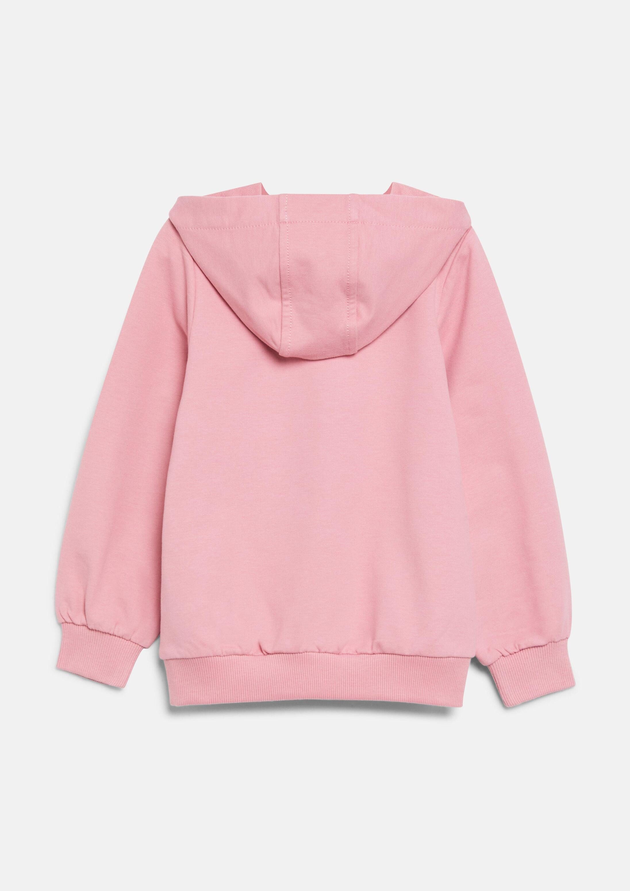 s.Oliver Sweatshirt Sweatshirt Sweatshirt mit Folienprint und Kapuze – Bild 2 von 4
