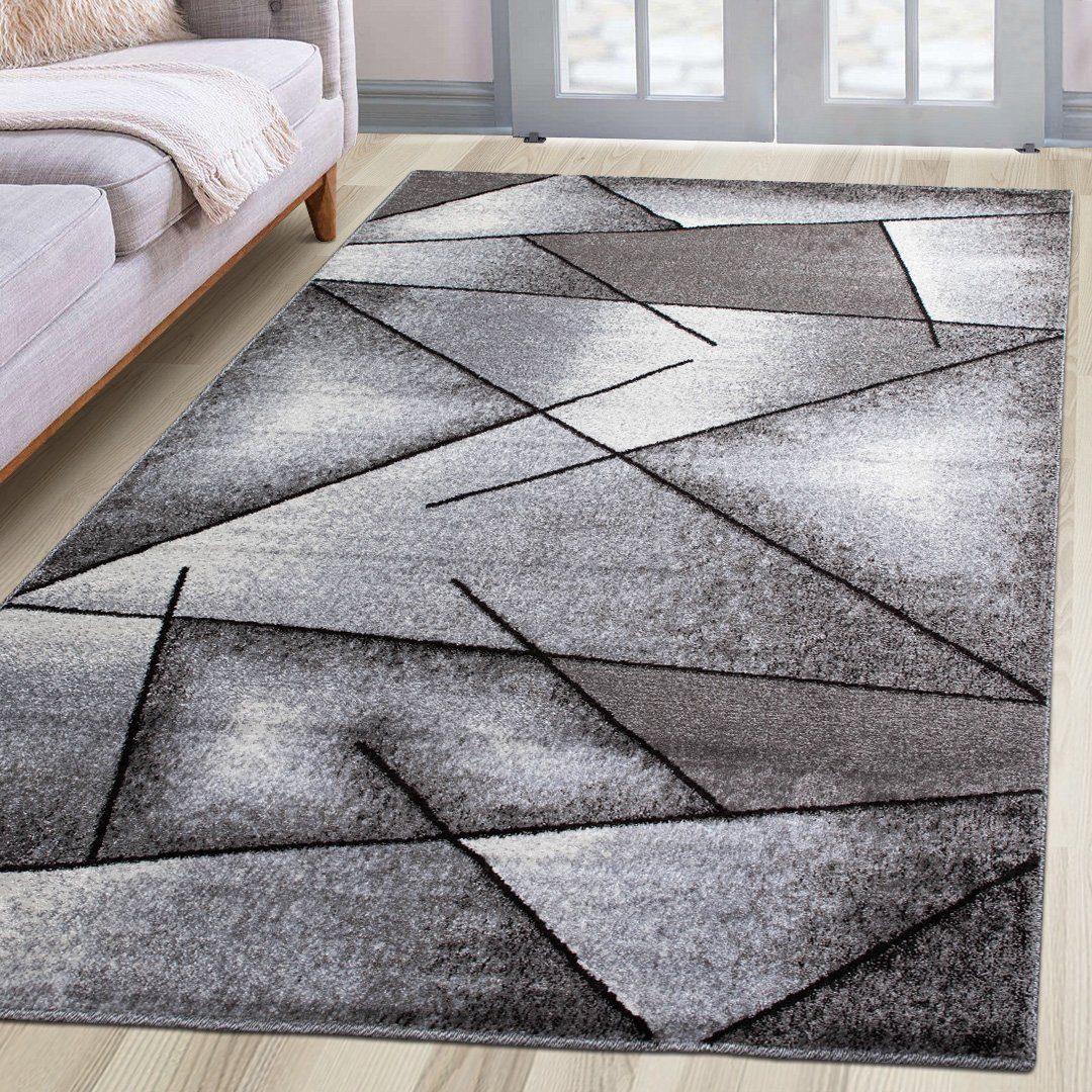 oKu-Tex Teppich Kurzflorteppich, modern, geometrisches Muster, günstig online kaufen
