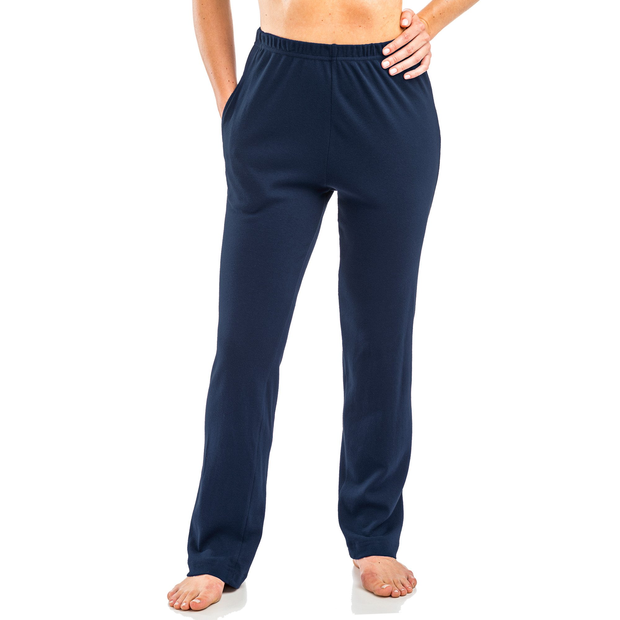 HERMKO Homewearhose 984 (Pack, 2er) Homewear Hose Unisex, Bio-Baumwolle, bequem, seitl. Taschen