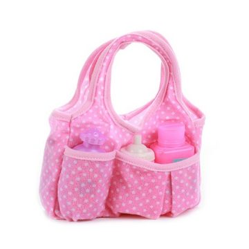 Toi-Toys Babypuppe Windel und Flasche in Wickeltasche für Baby-Puppen
