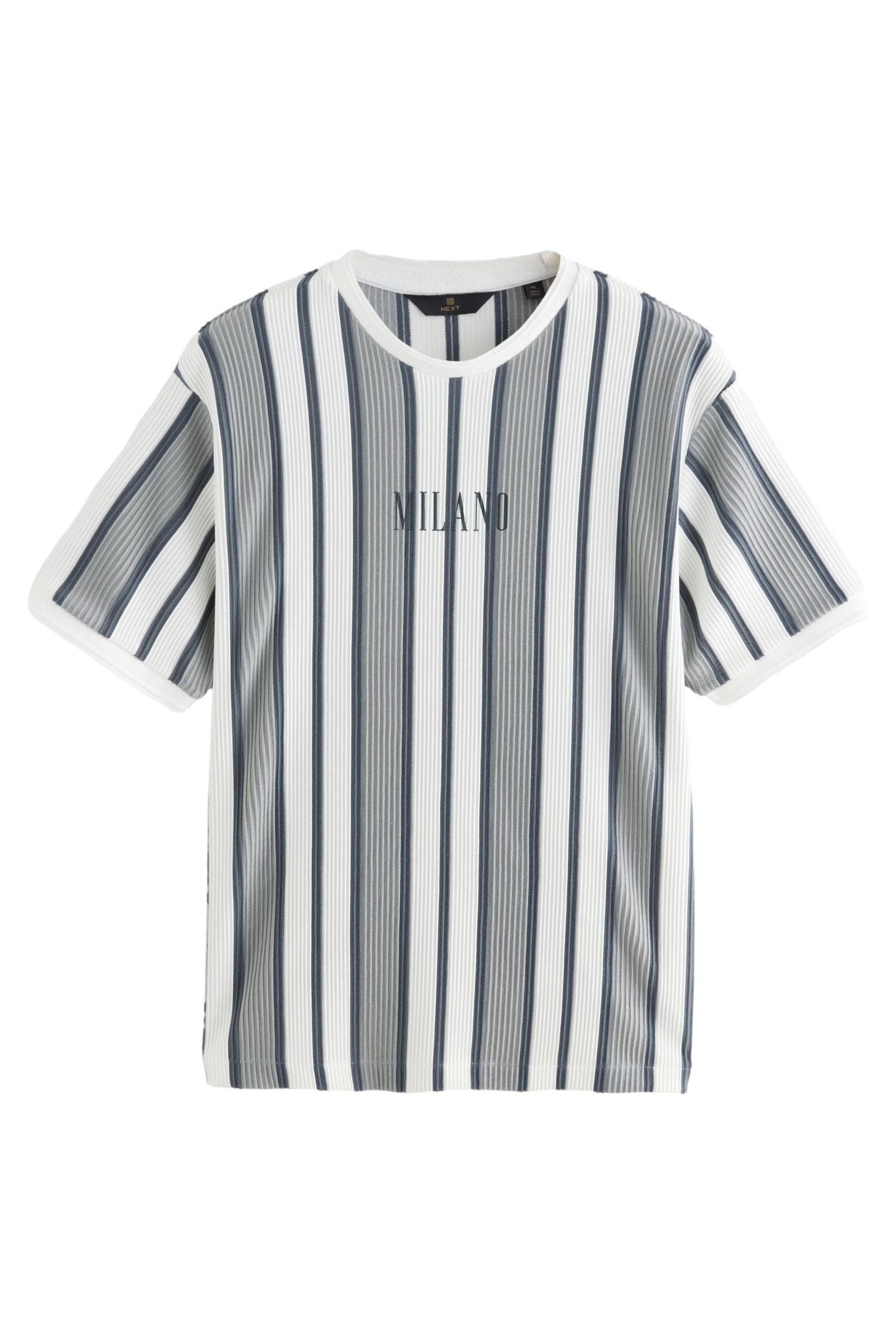 Next T-Shirt Edles T-Shirt mit vertikalen günstig online kaufen