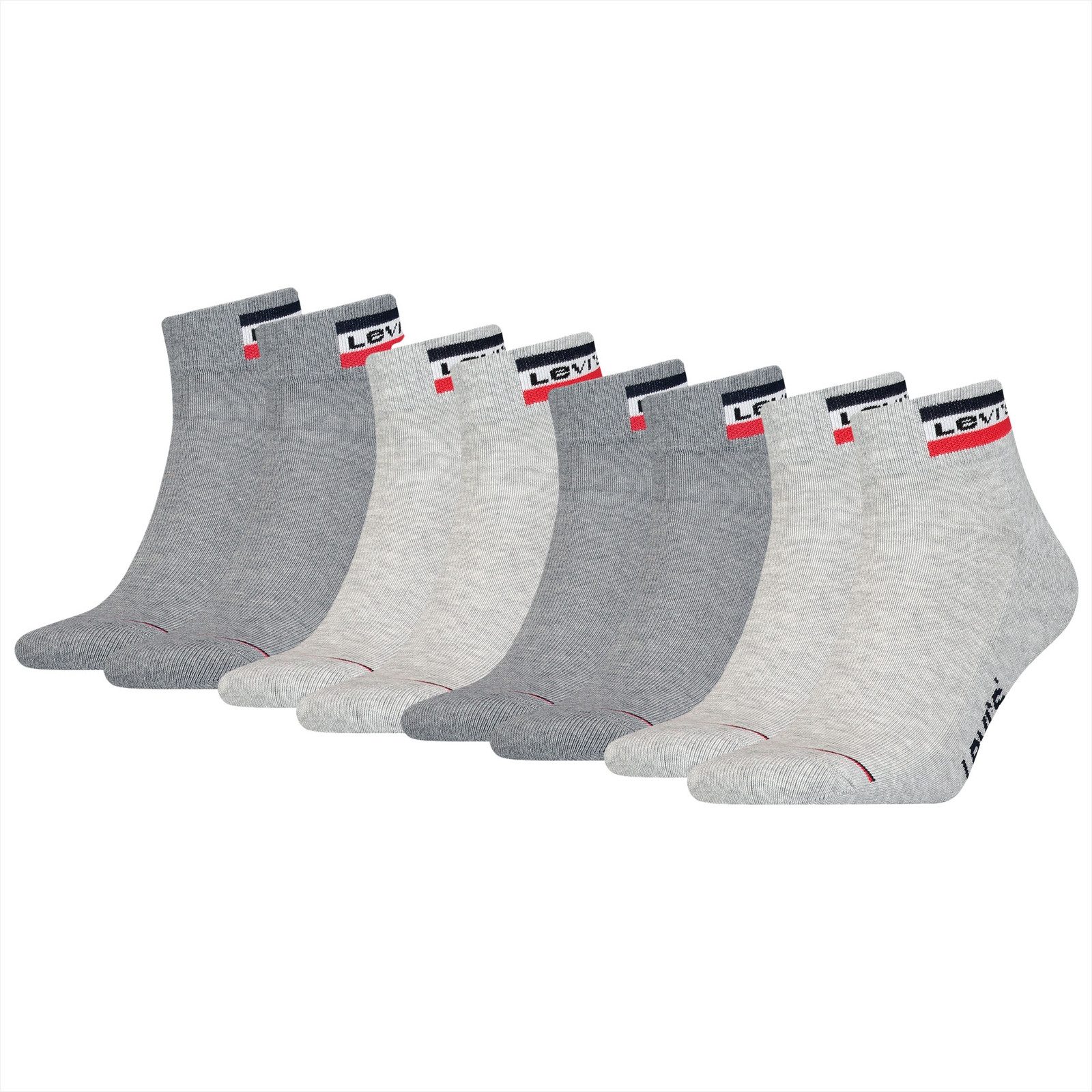 Levi's® Kurzsocken Mid Cut (4-Paar) mit weicher Frottee-Sohle günstig online kaufen