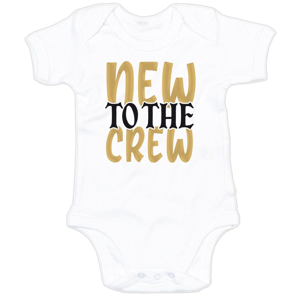 Ggraphics Kurzarmbody New to the crew Baby Body mit Spruch / Sprüche