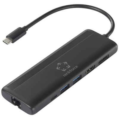 Renkforce Laptop-Dockingstation 8K oder Dual 4K USB-C® Dockingstation mit, USB-C® Power Delivery