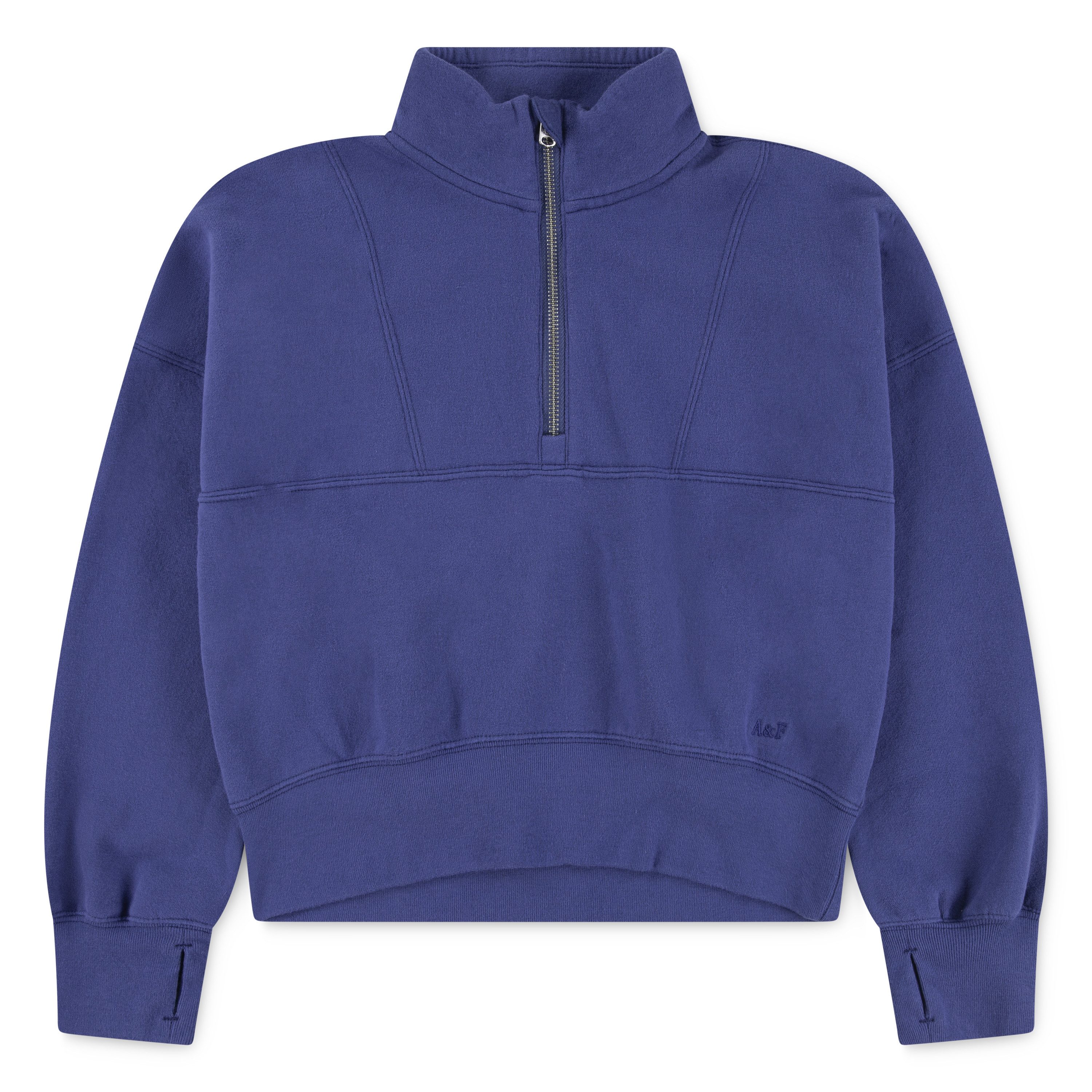 Abercrombie Kids Sweater AFG ESSENTIAL 1/4 ZIP PU mit Stehkragen und Zipper-Reißverschluss, for girls