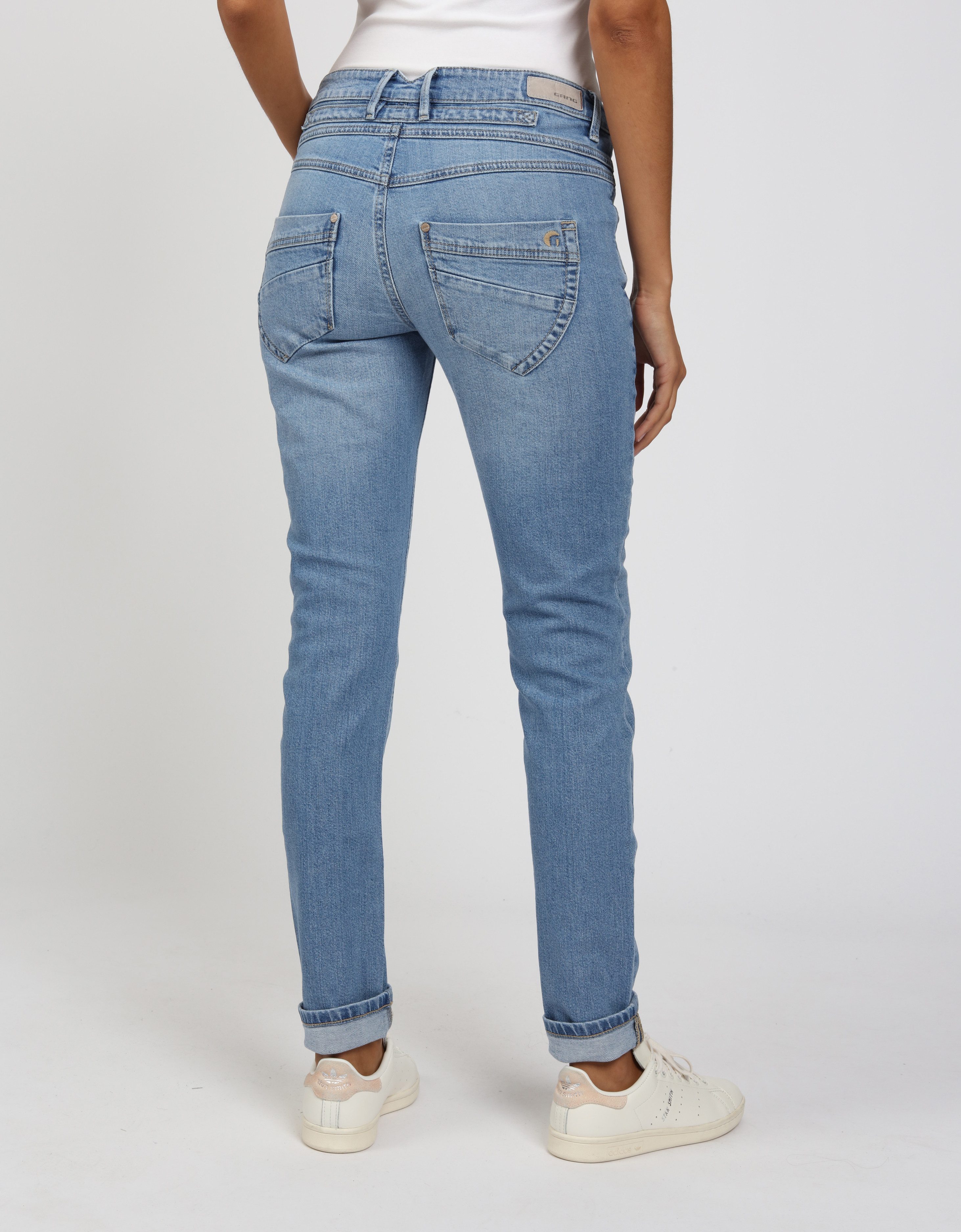 GANG Skinny-fit-Jeans 94MEDINA mit stylischer halb offener Knopfleiste