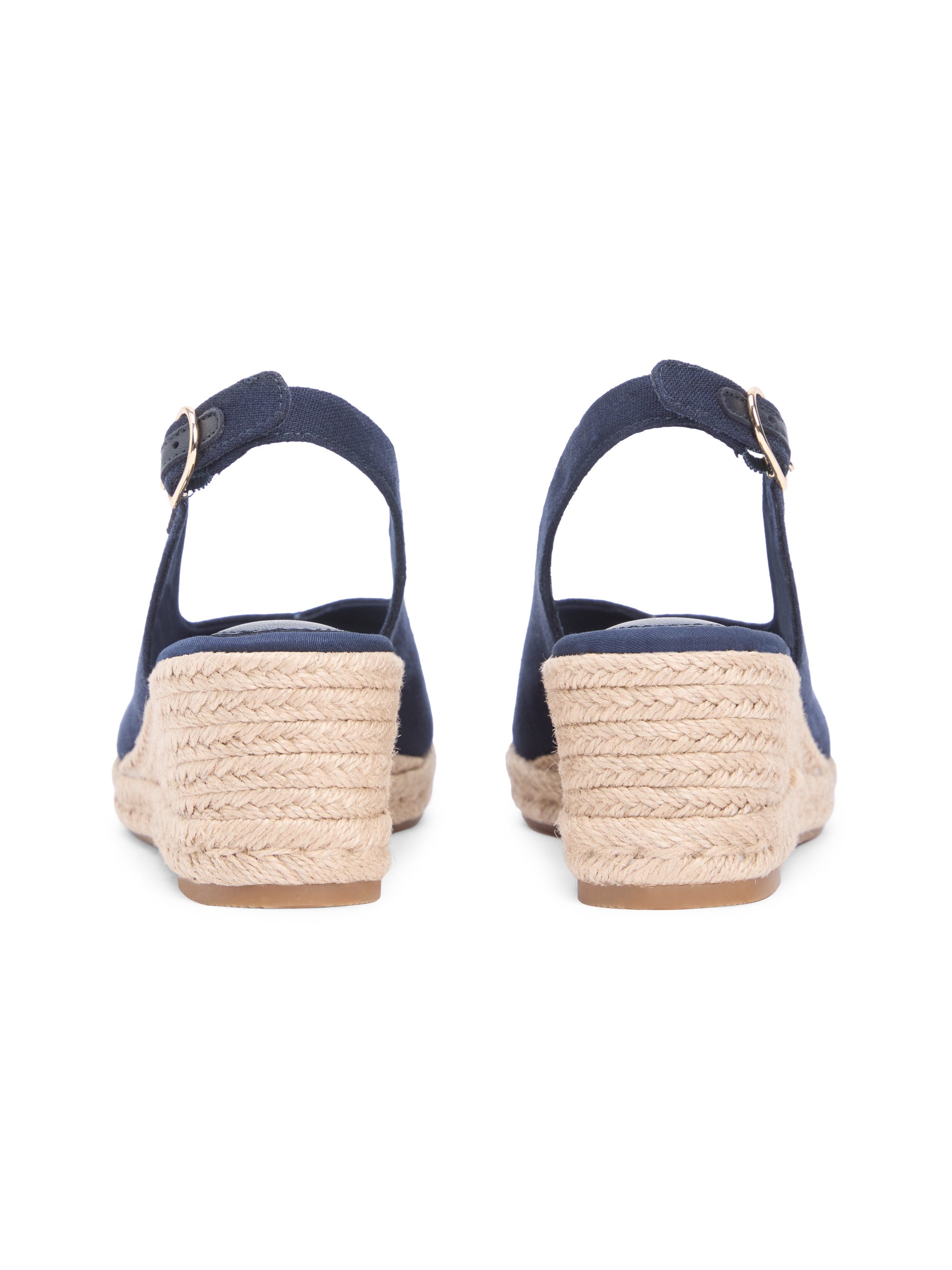 Tommy Hilfiger MID WEDGE ESPAD SLINGBACK Keilsandalette Sommerschuh, Riemchensandale mit Flaggen-Stickerei