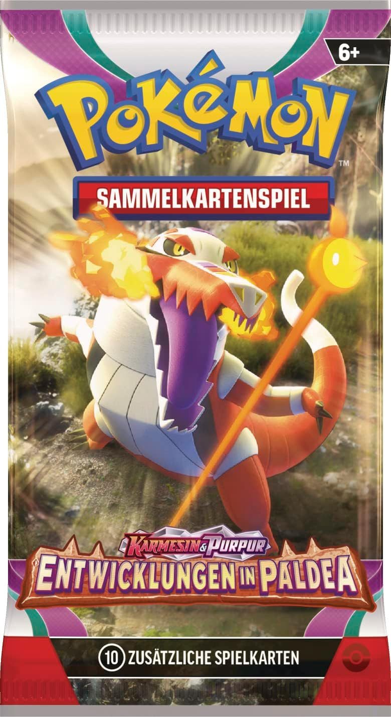 AMIGO Sammelkarte Pokemon Karmesin & Purpur Entwicklungen in Paldea 1x Booster (deutsch)