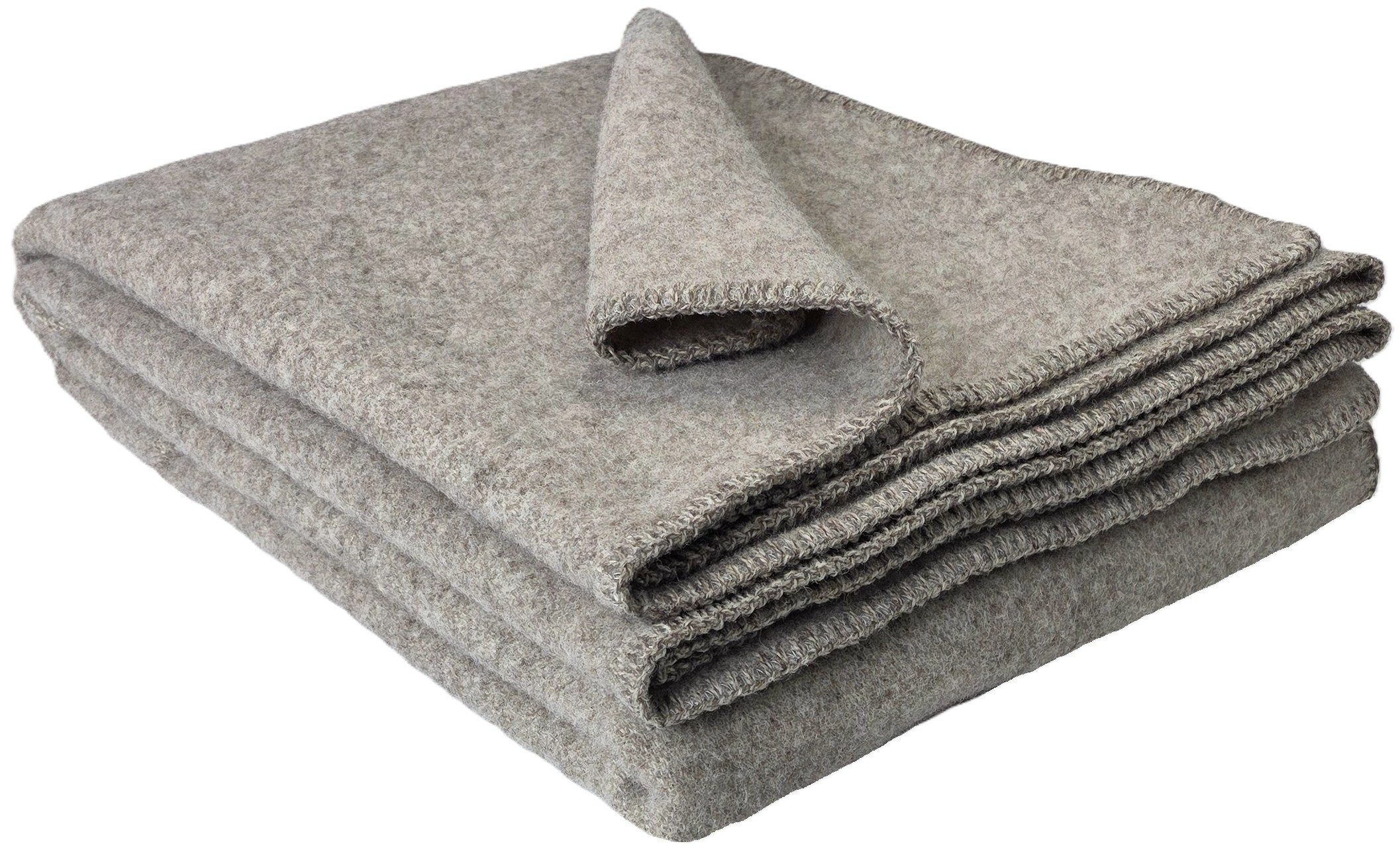 Wohndecke Wohndecke Wolldecke 100% Schurwolle 150 x 200 cm "Selva", STTS