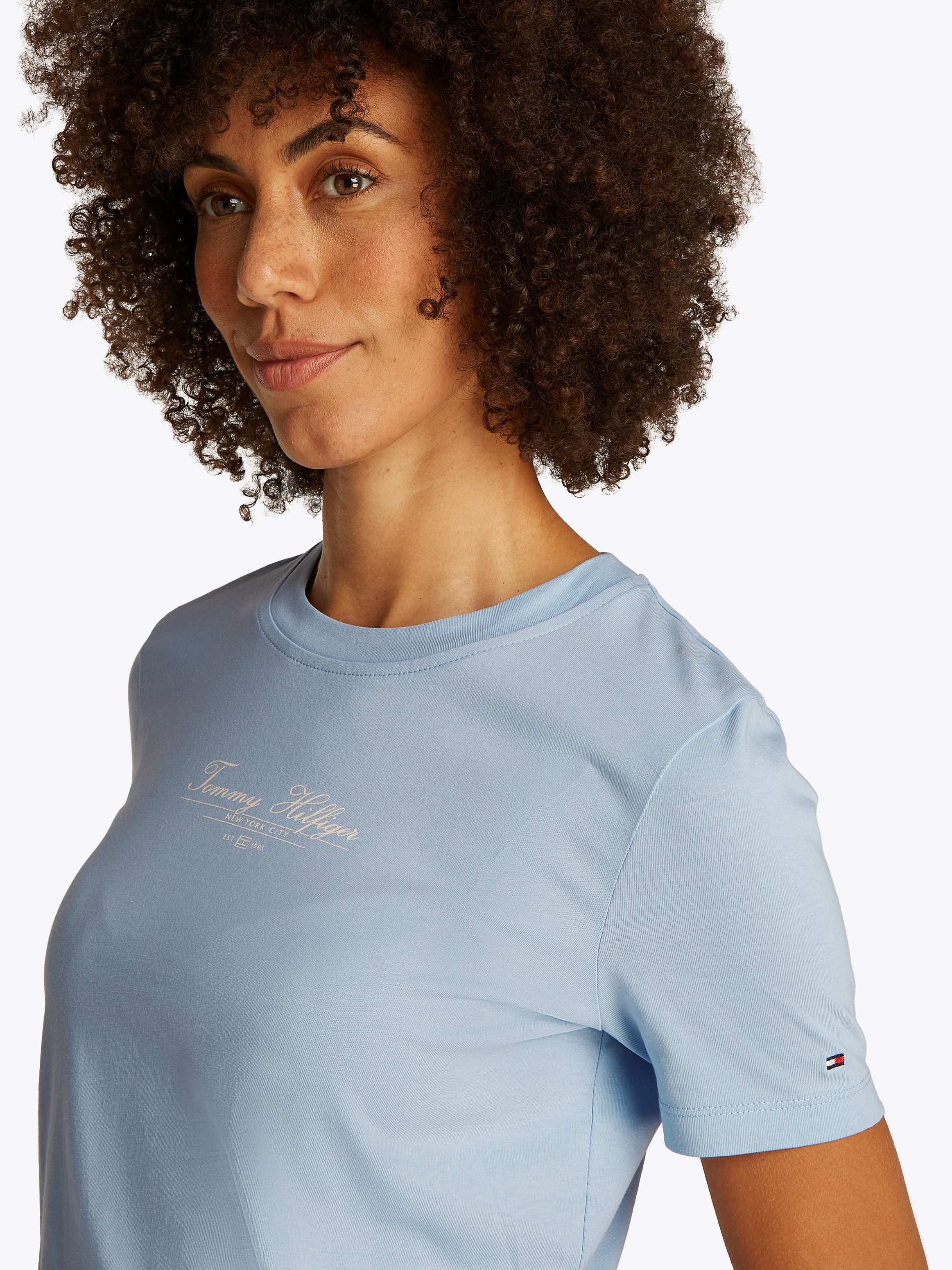 Tommy Hilfiger T-Shirt REG SCRIPT C-NK TEE SS mit Logo-Schriftzug günstig online kaufen