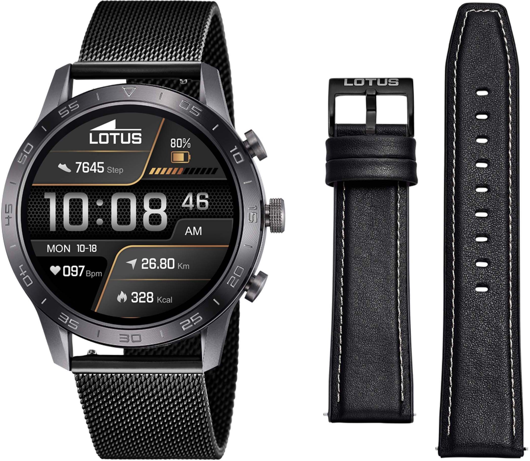 Lotus 50048/1 Smartwatch Set, 2-tlg., mit Wechselarmband aus echtem Leder