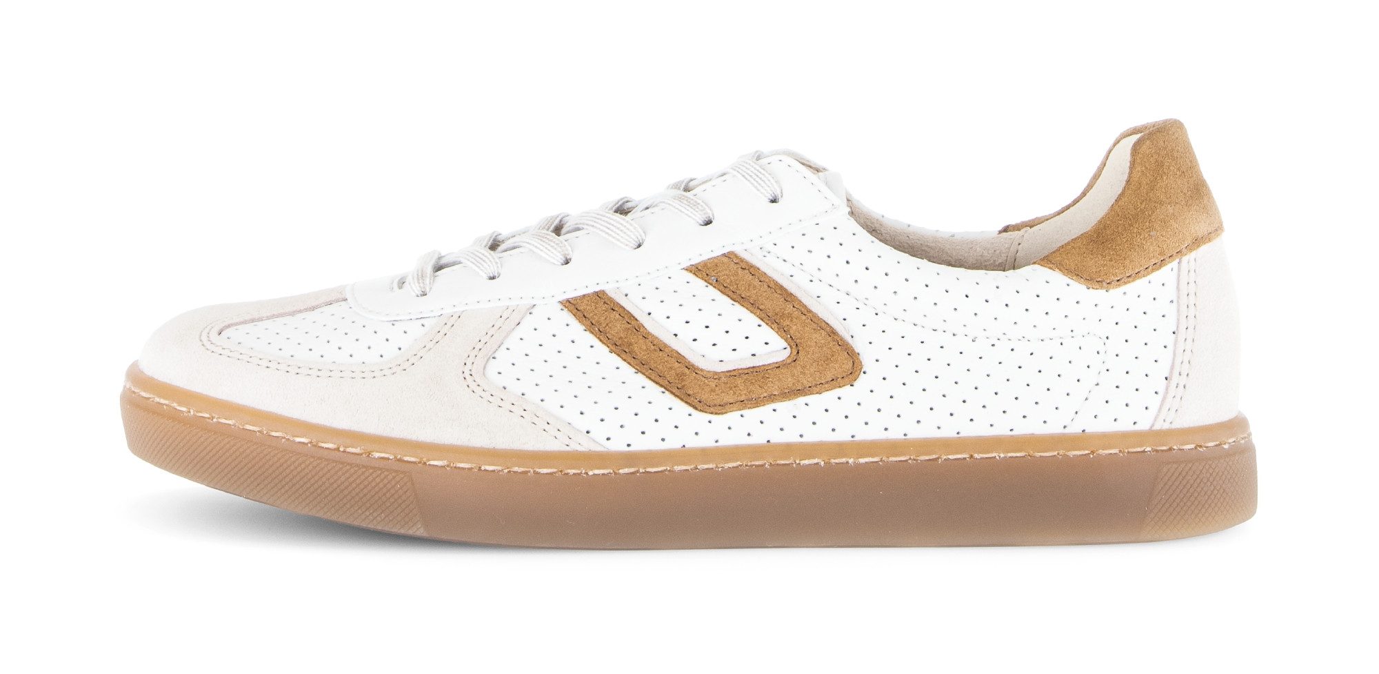 Gabor DAVOS Sneaker, Freizeitschuh, Halbschuh, Schnürschuh mit Lochmuster, Weite H