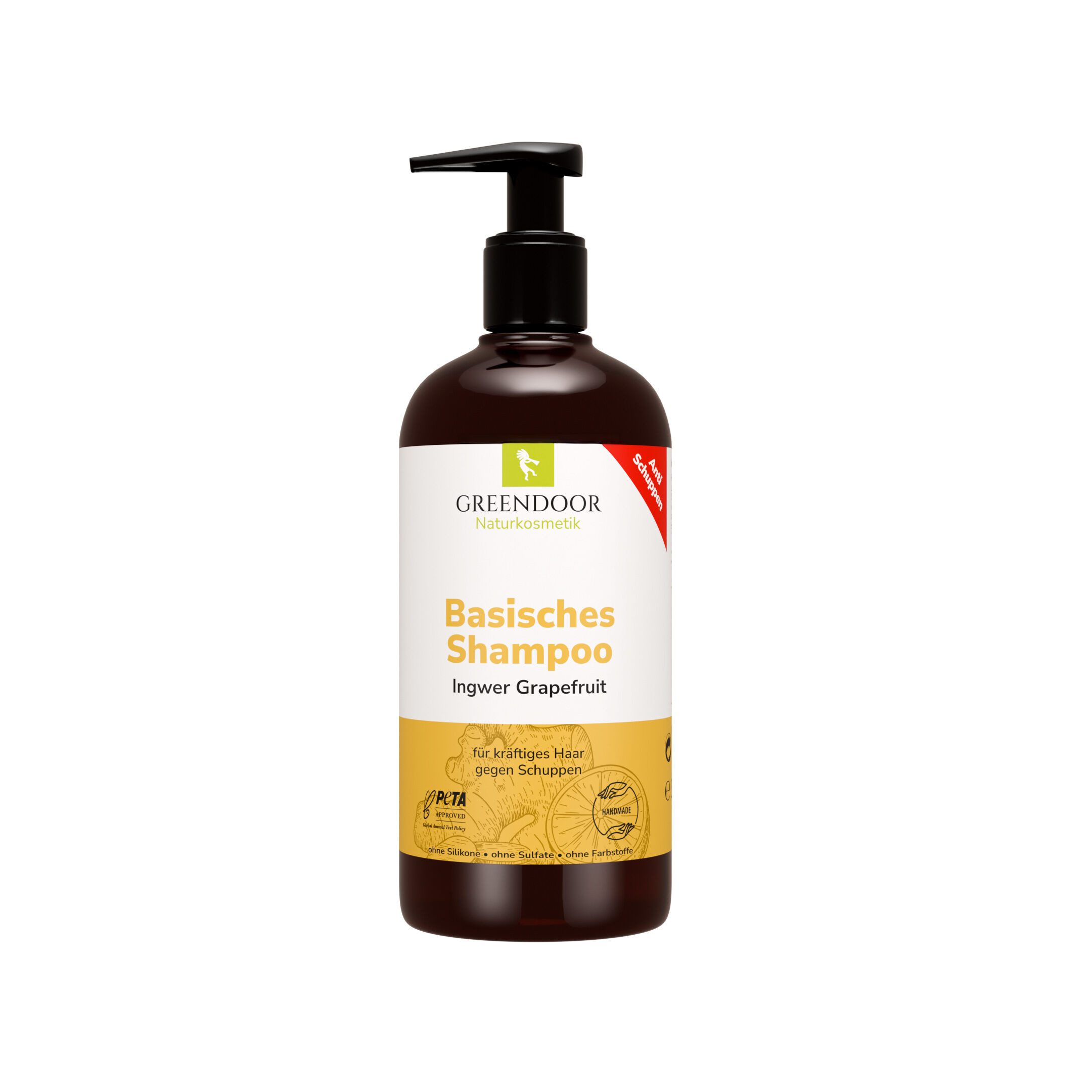 GREENDOOR Duschgel Basisches Shampoo Ingwer Grapefruit