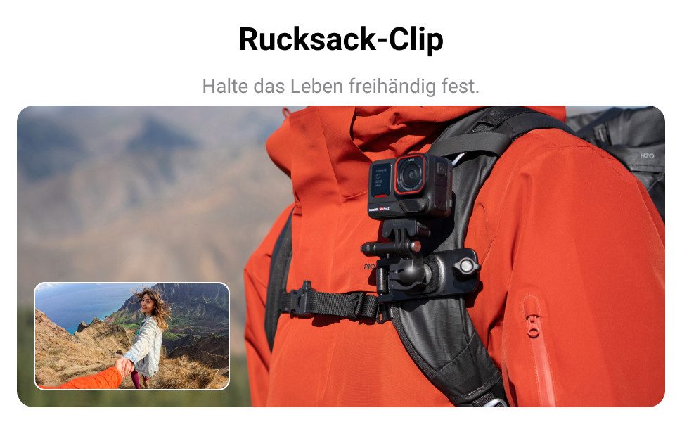 Insta360 Insta360 Rucksack-Clip Actioncam Zubehör – Bild 3 von 5